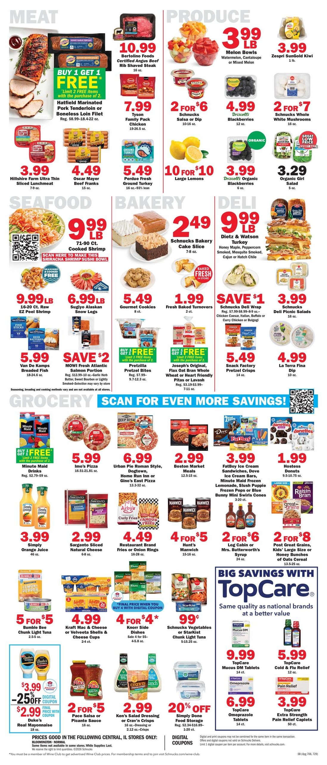 Schnucks (Fairbury Area, IL) Weekly Print Weekly Ad August 26 - September 1, 2026