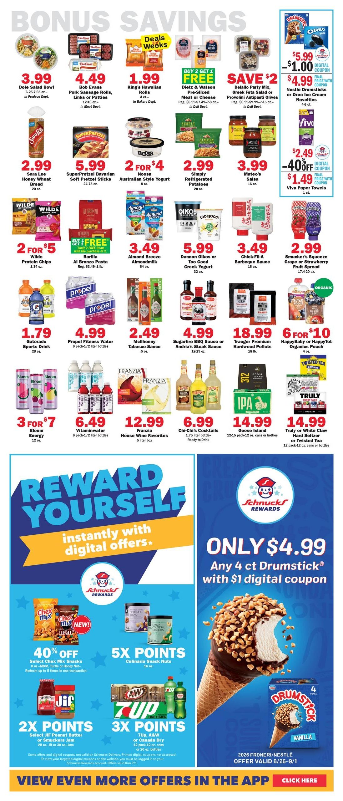 Schnucks (Fairbury Area, IL) Weekly Print Weekly Ad August 26 - September 1, 2026