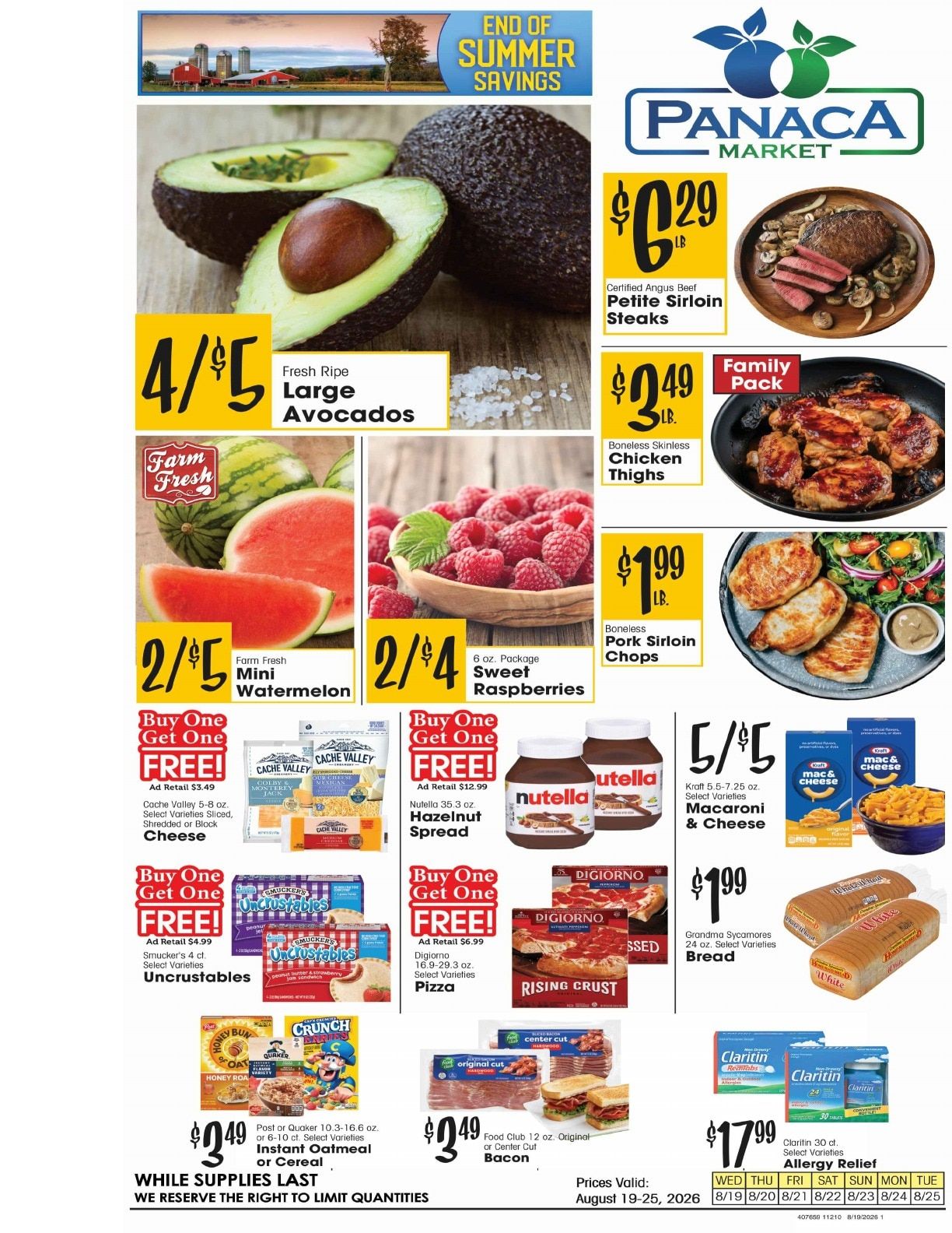 Panaca Market Weekly Ad August 19 - 25, 2026