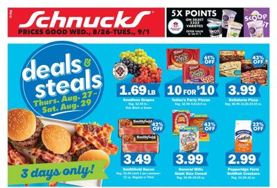 Schnucks (Springfield–Riverton Area, IL) Weekly Print Weekly Ad August 26 - September 1, 2026
