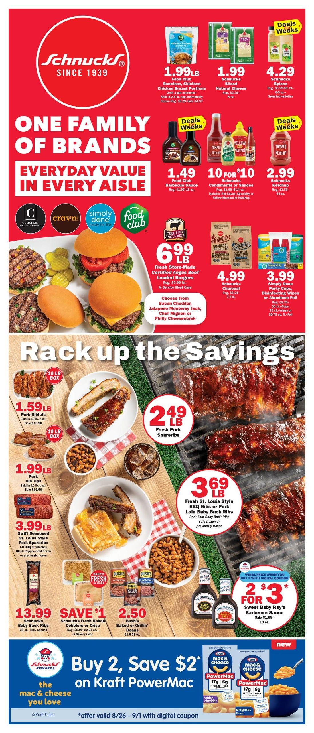 Schnucks (Springfield–Riverton Area, IL) Weekly Print Weekly Ad August 26 - September 1, 2026