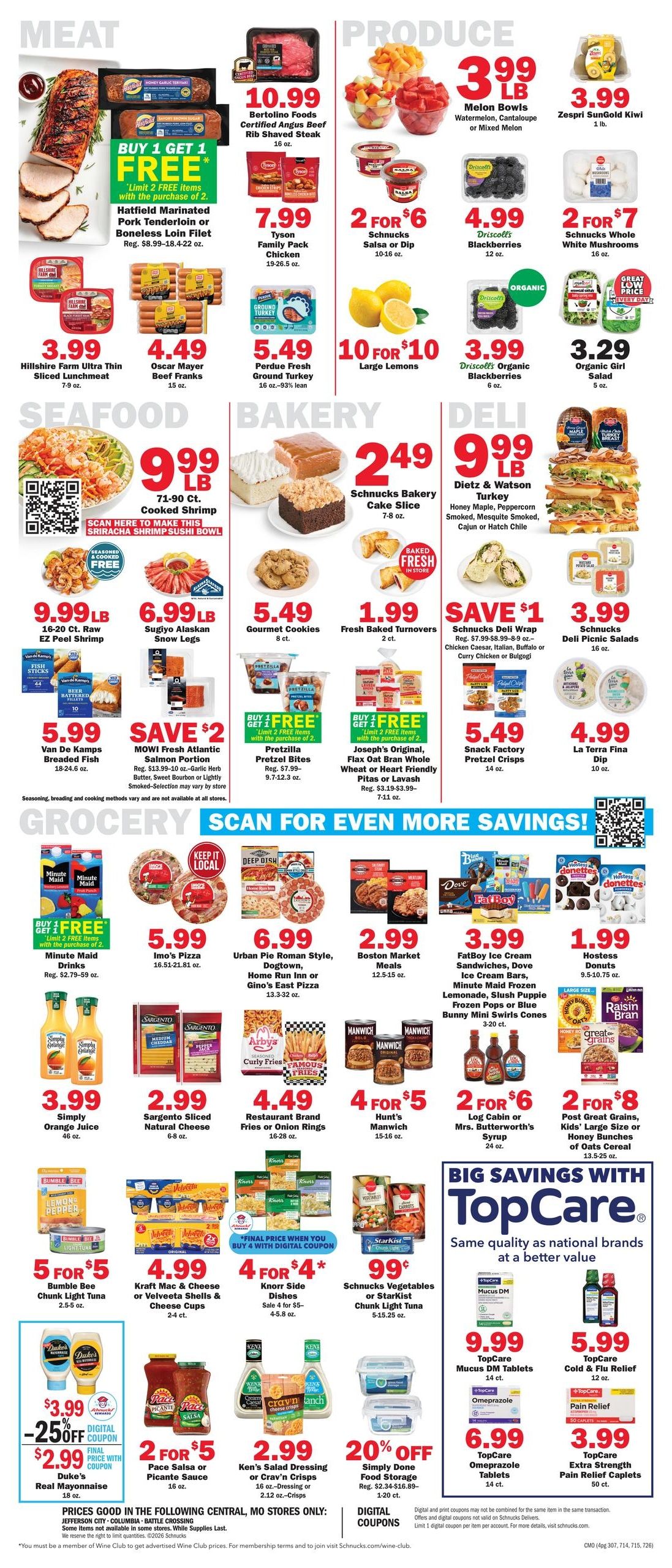 Schnucks (Jefferson City–Saint Thomas Area, MO) Weekly Print Weekly Ad August 26 - September 1, 2026