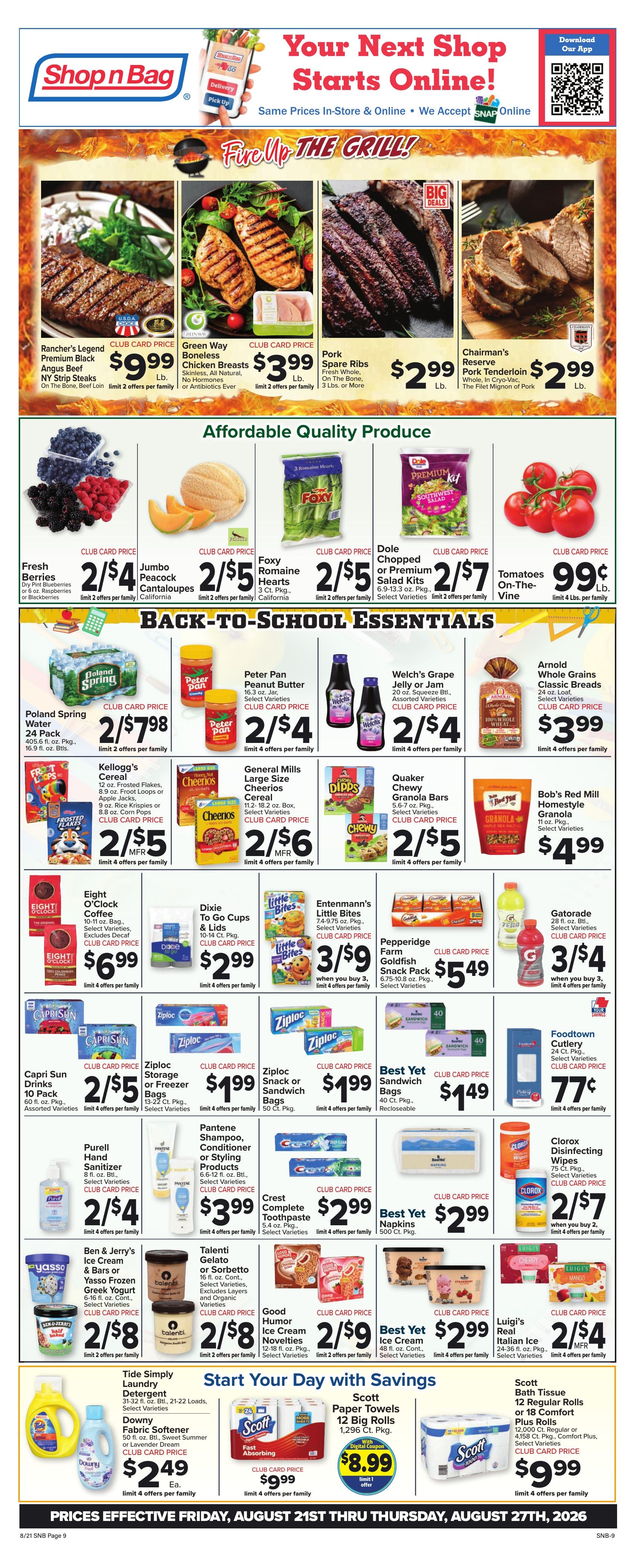 Shop n Bag Weekly Ad August 21 - 27, 2026
