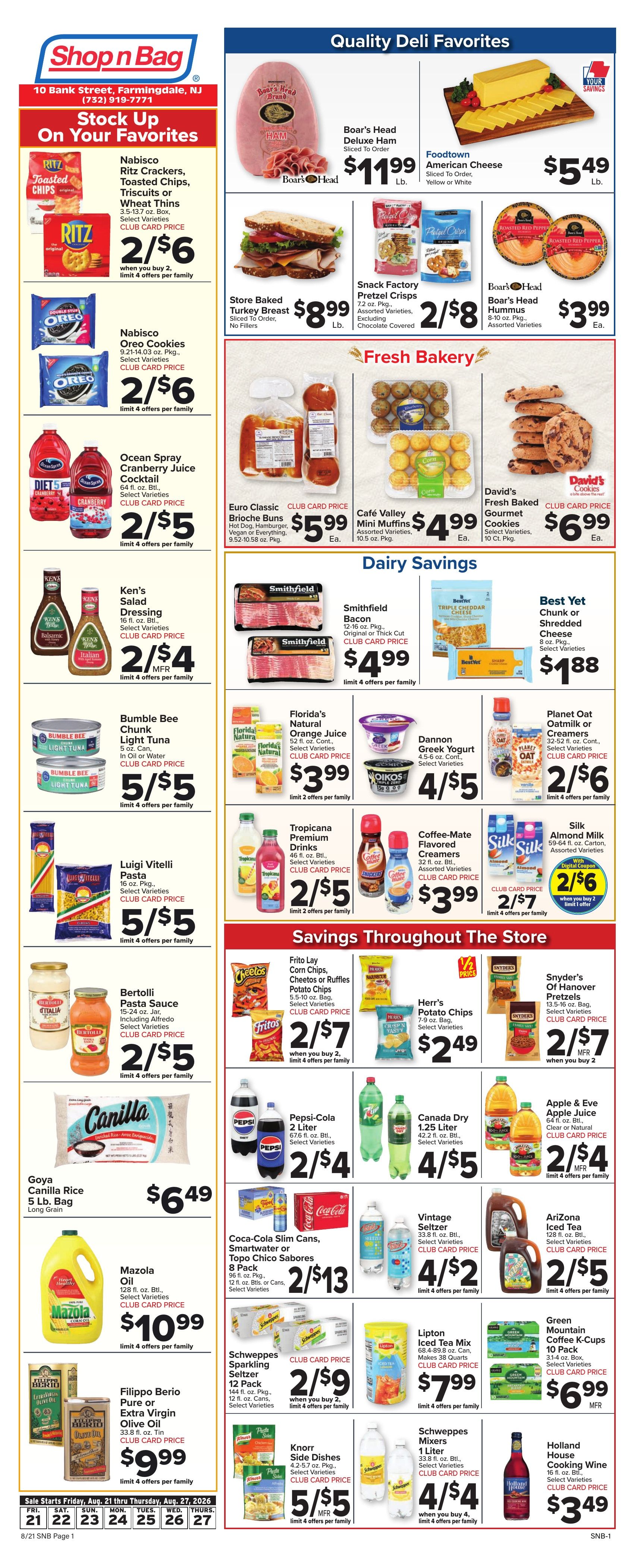 Shop n Bag Weekly Ad August 21 - 27, 2026