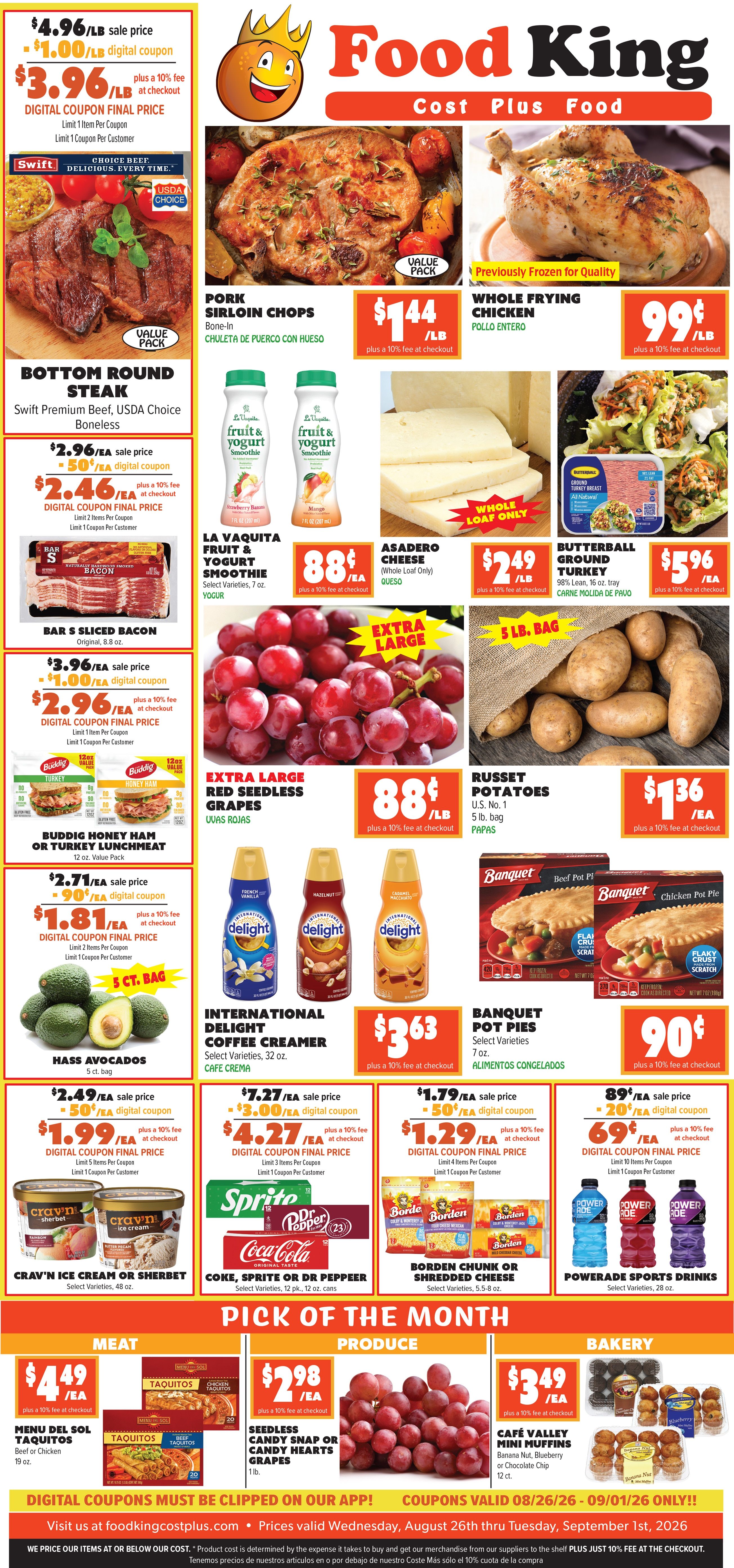 Food King Weekly Ad August 26 - September 1, 2026
