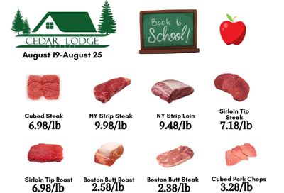Cedar Lodge Market Weekly Ad August 19 - 25, 2026