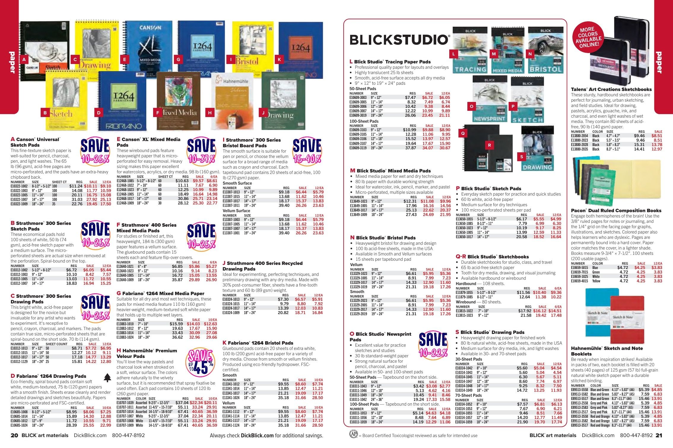 BLICK Art Materials Materials for Art Education Sale Weekly Ad August 1 - November 30, 2026