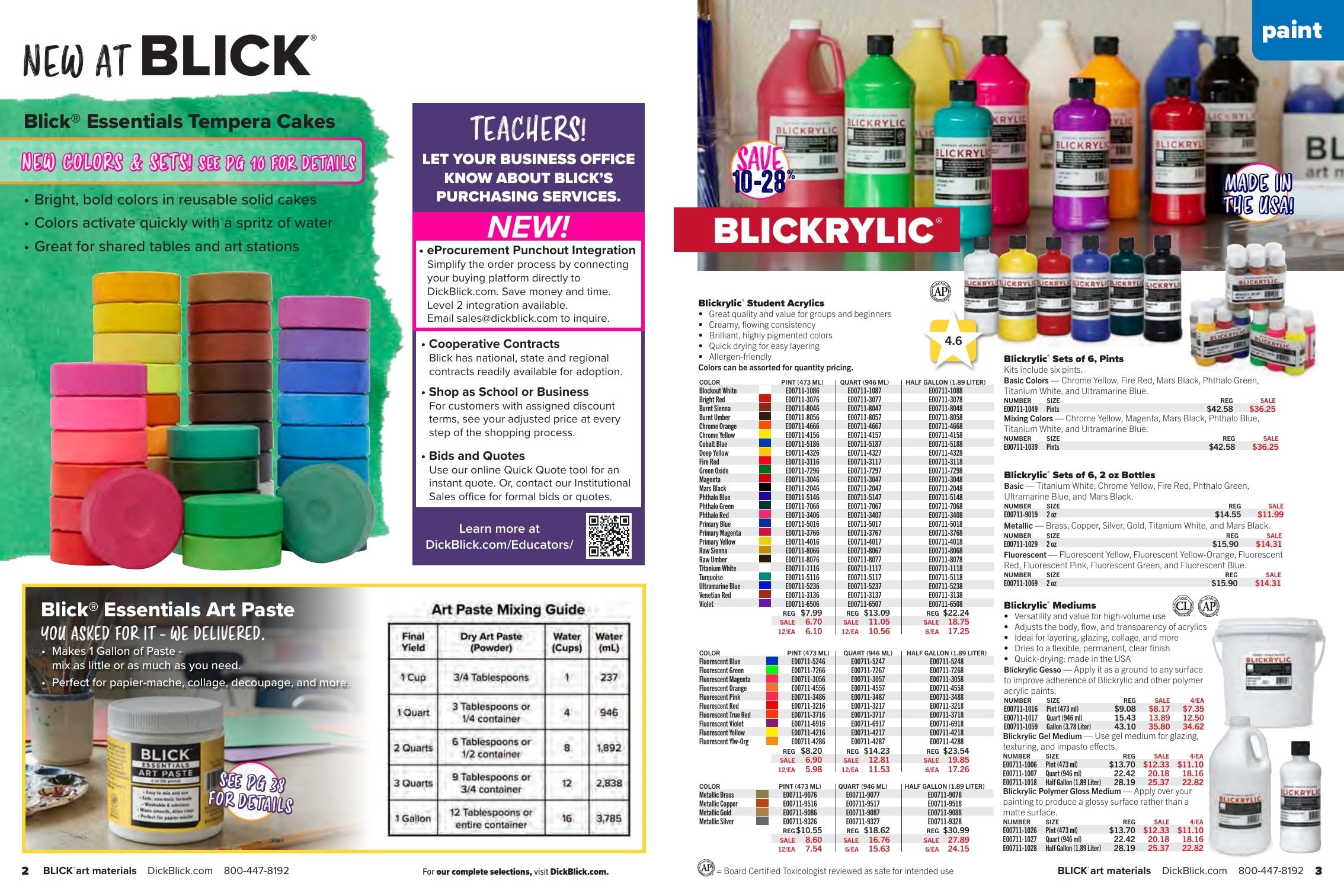 BLICK Art Materials Materials for Art Education Sale Weekly Ad August 1 - November 30, 2026