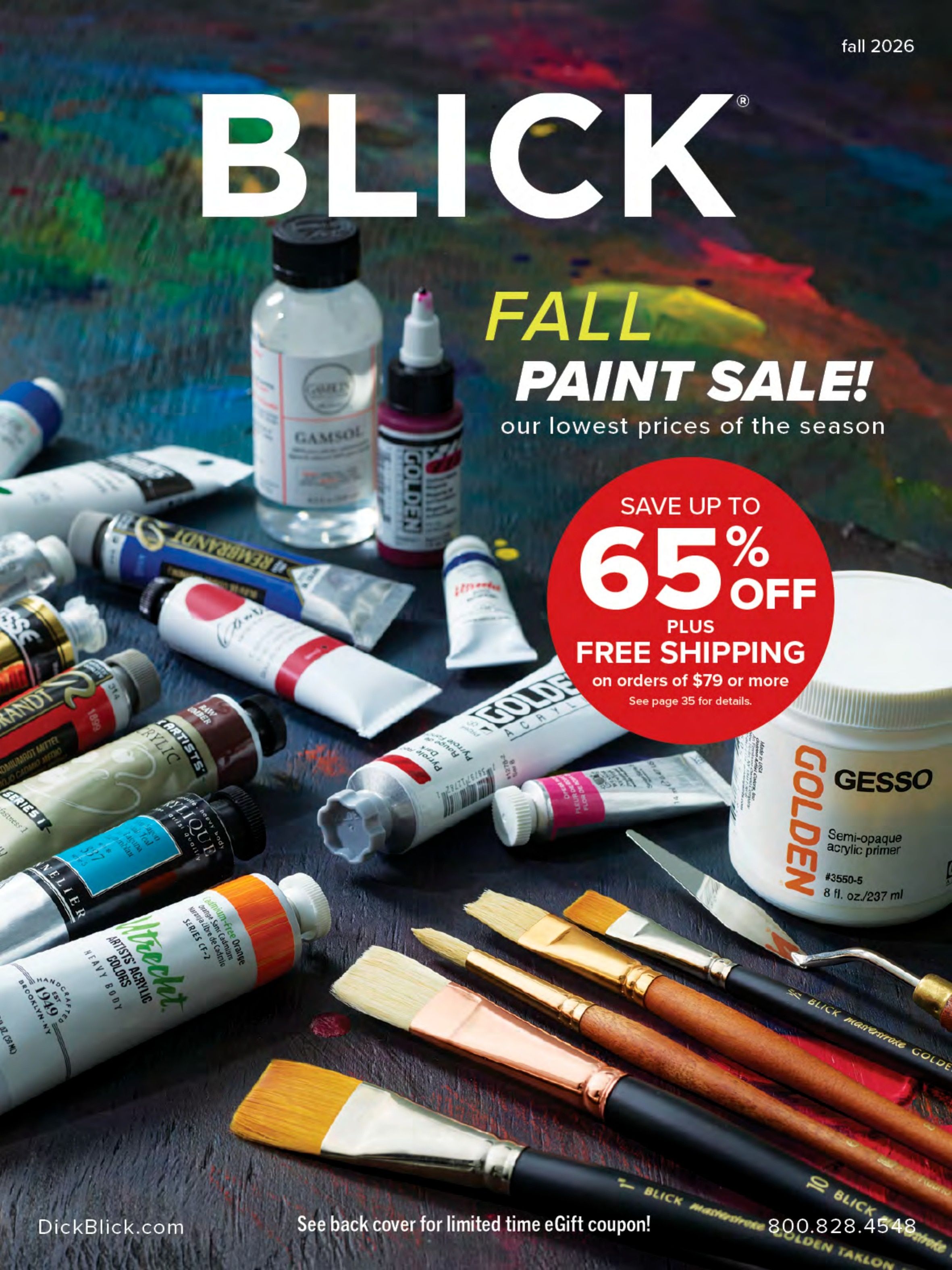 BLICK Art Materials Materials for Artists Sale Weekly Ad August 1 - November 30, 2026
