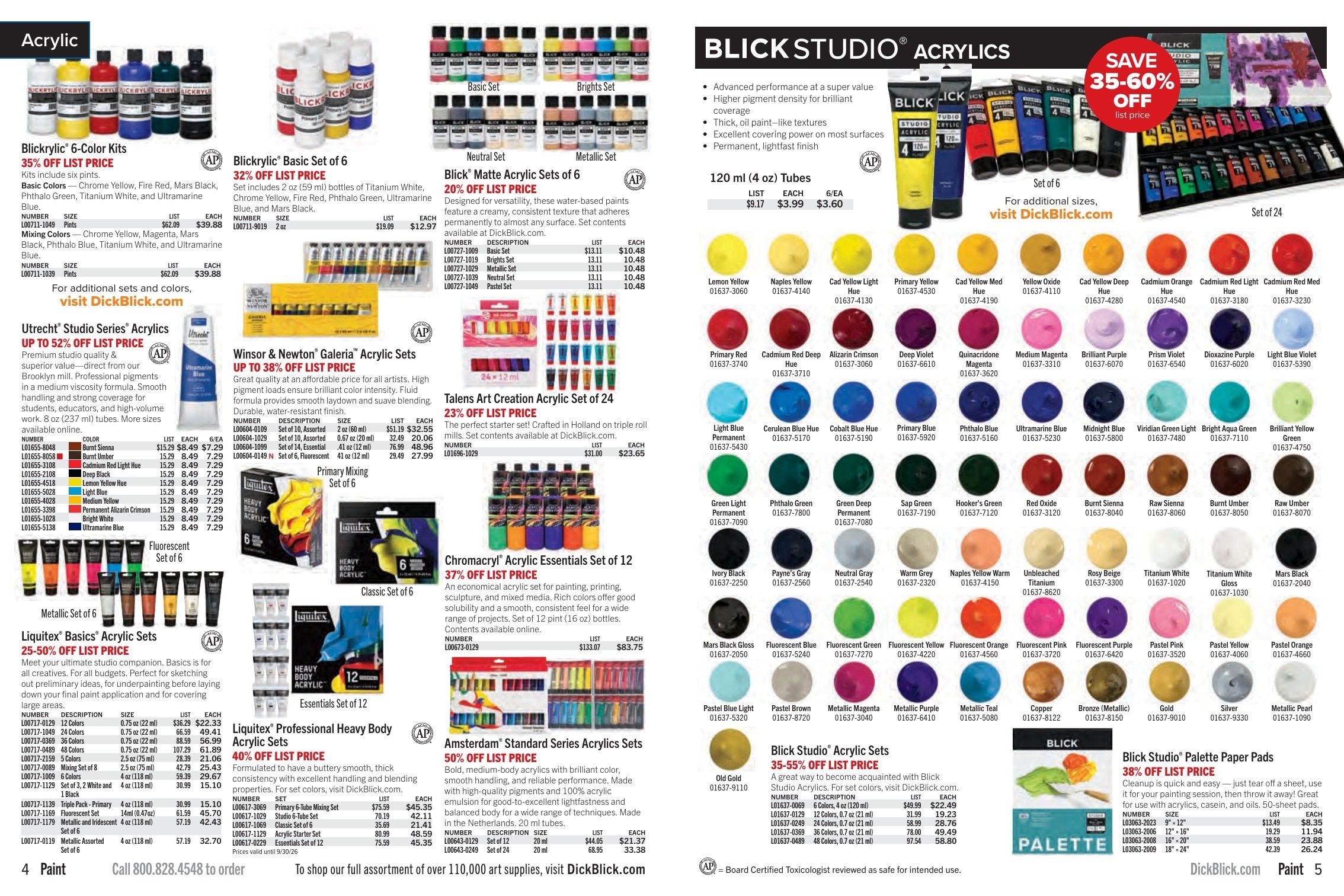BLICK Art Materials Materials for Artists Sale Weekly Ad August 1 - November 30, 2026