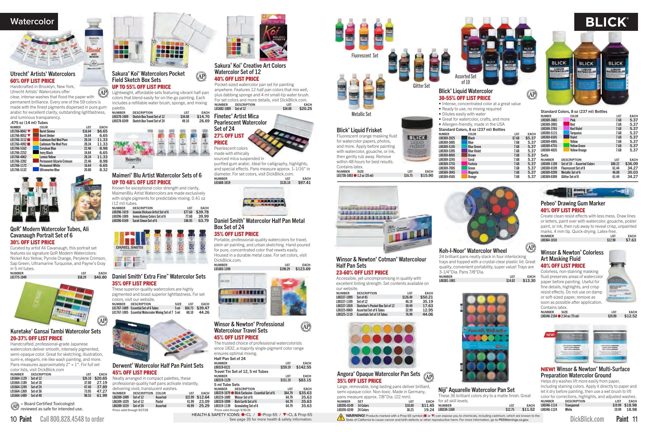 BLICK Art Materials Materials for Artists Sale Weekly Ad August 1 - November 30, 2026