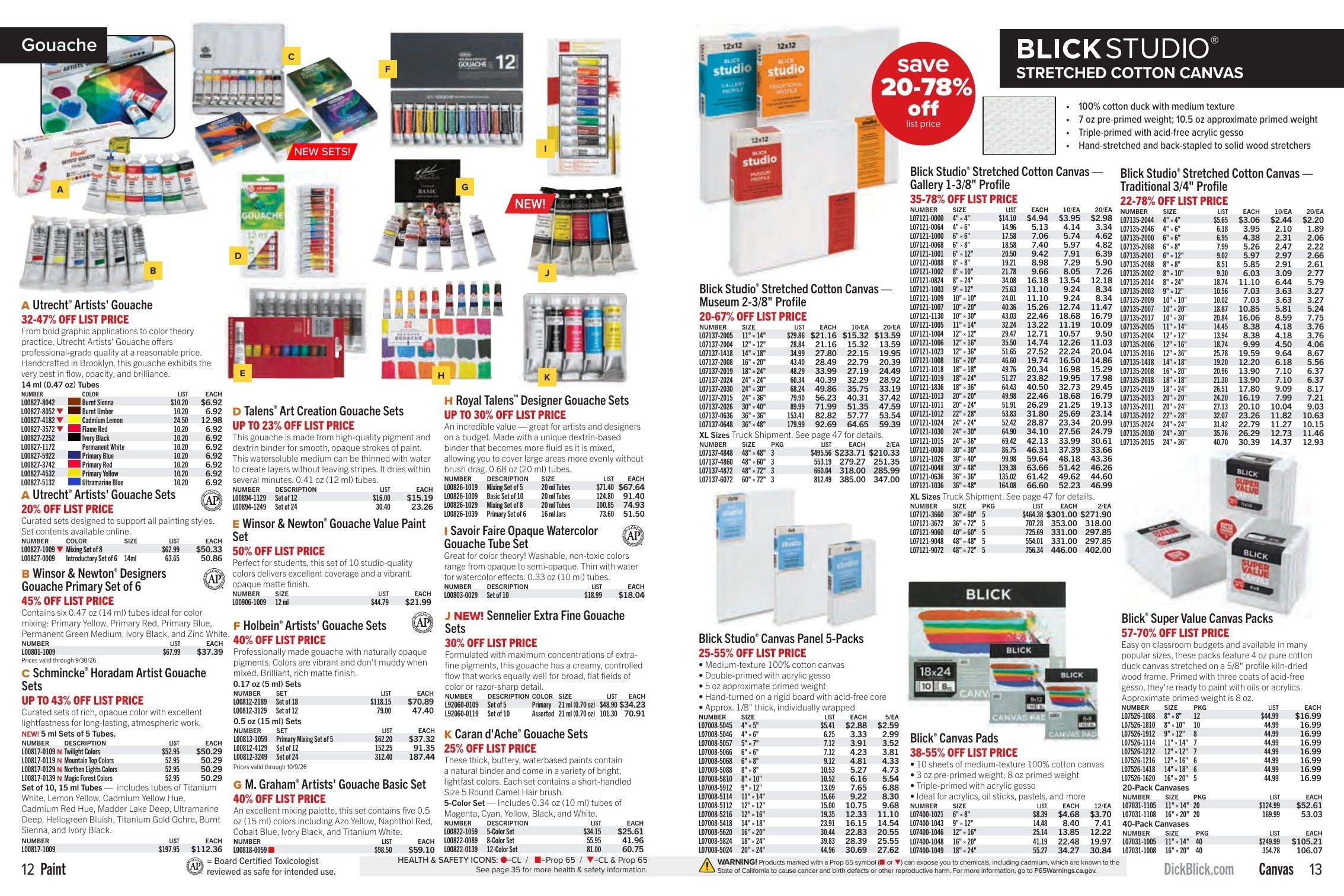 BLICK Art Materials Materials for Artists Sale Weekly Ad August 1 - November 30, 2026