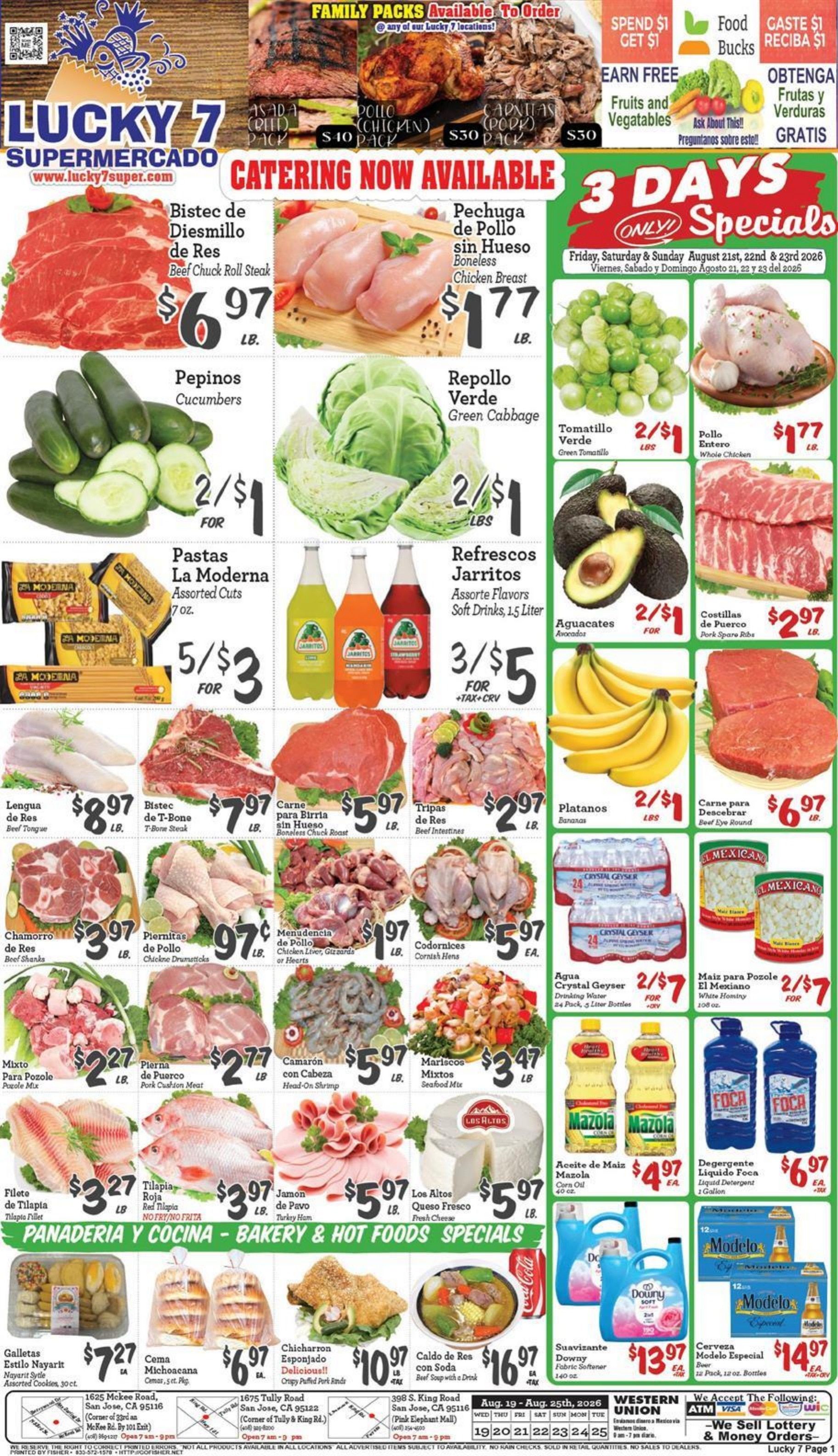 Lucky 7 Supermarket Weekly Ad August 19 - 25, 2026