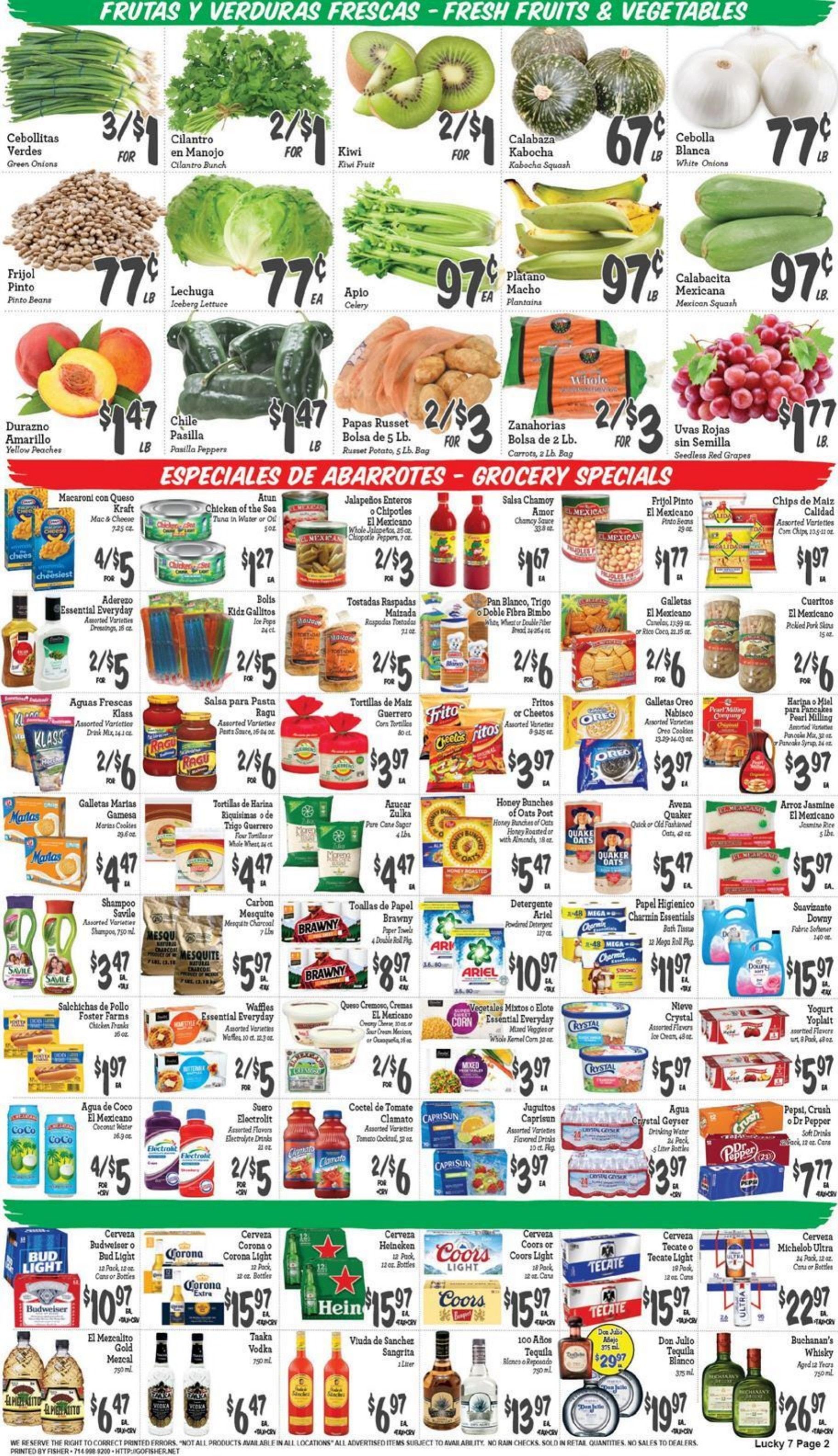 Lucky 7 Supermarket Weekly Ad August 19 - 25, 2026