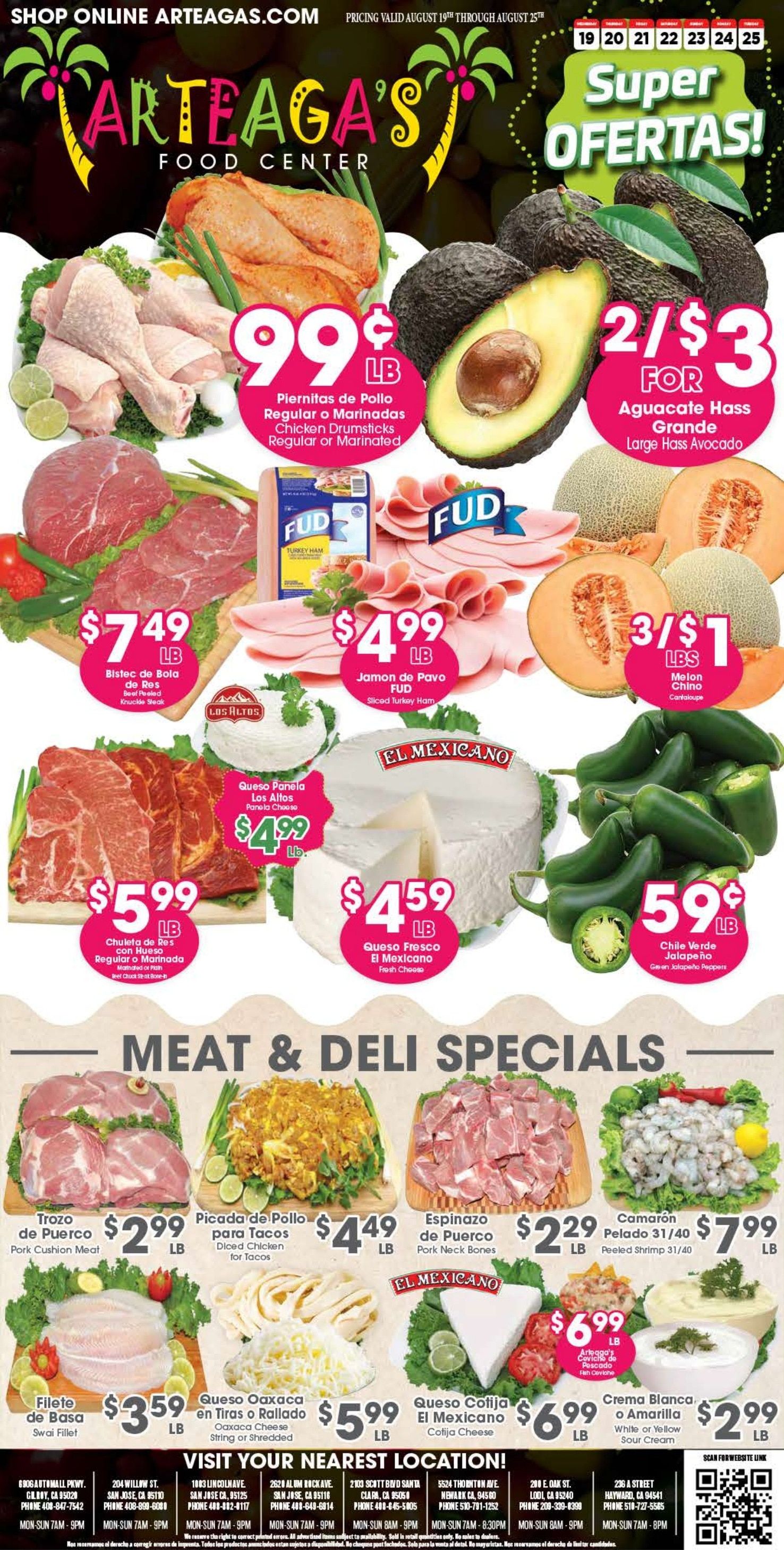 Arteaga's Food Center Weekly Ad August 19 - 25, 2026