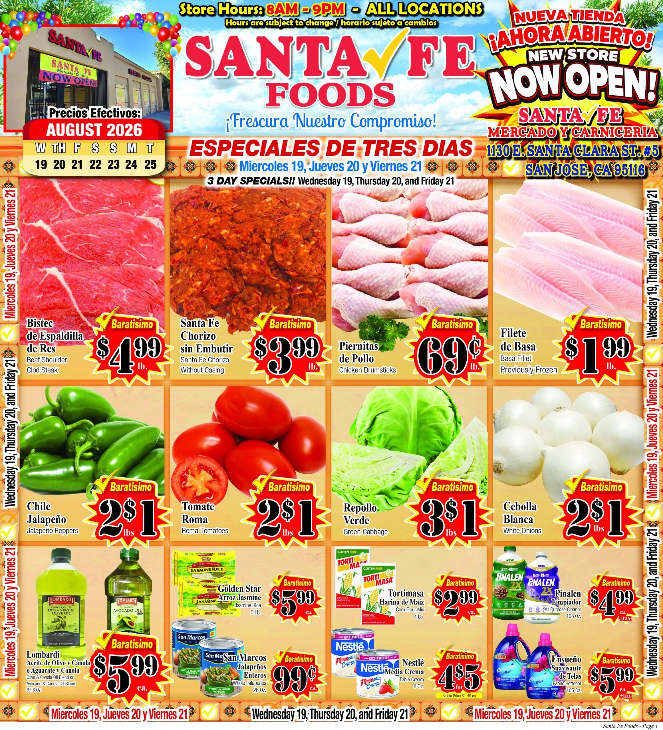 Santa Fe Foods Weekly Ad August 19 - 25, 2026