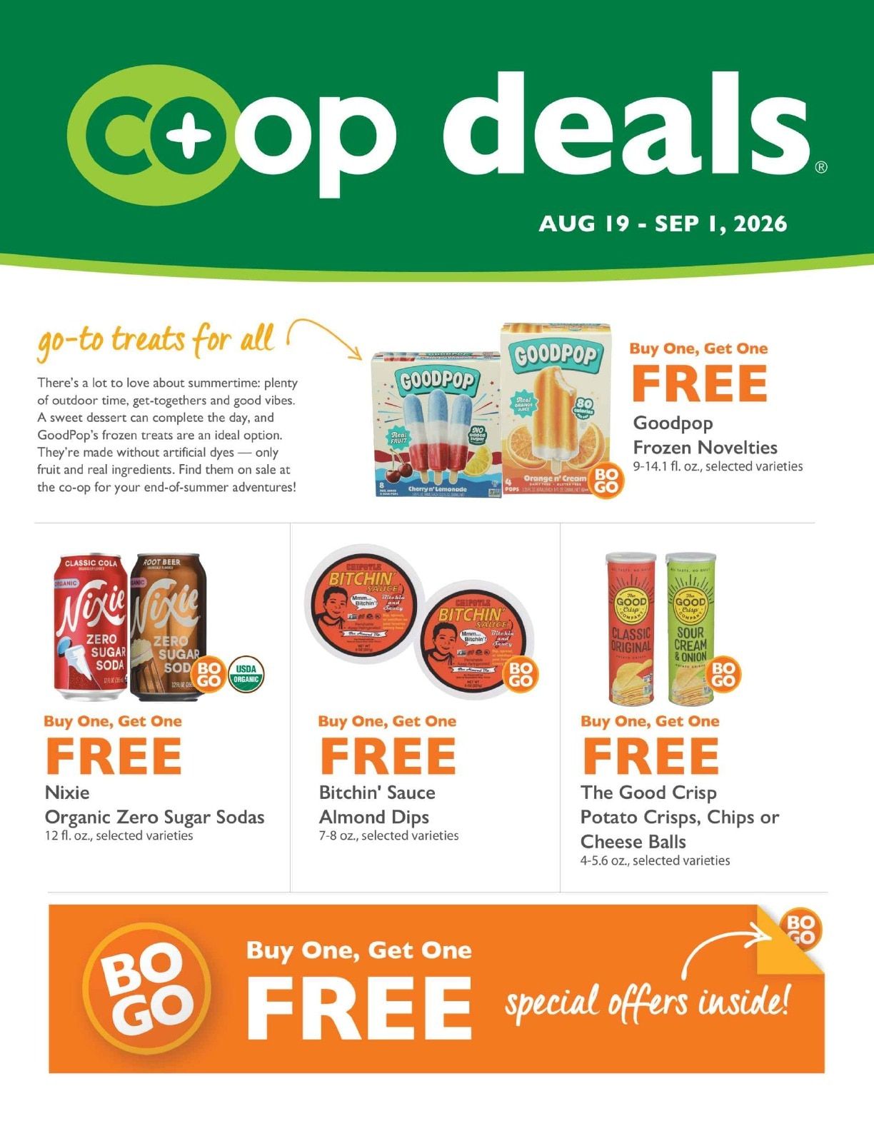 Sacramento Natural Foods Co-op Co+op Deals Weekly Ad August 19 - September 1, 2026