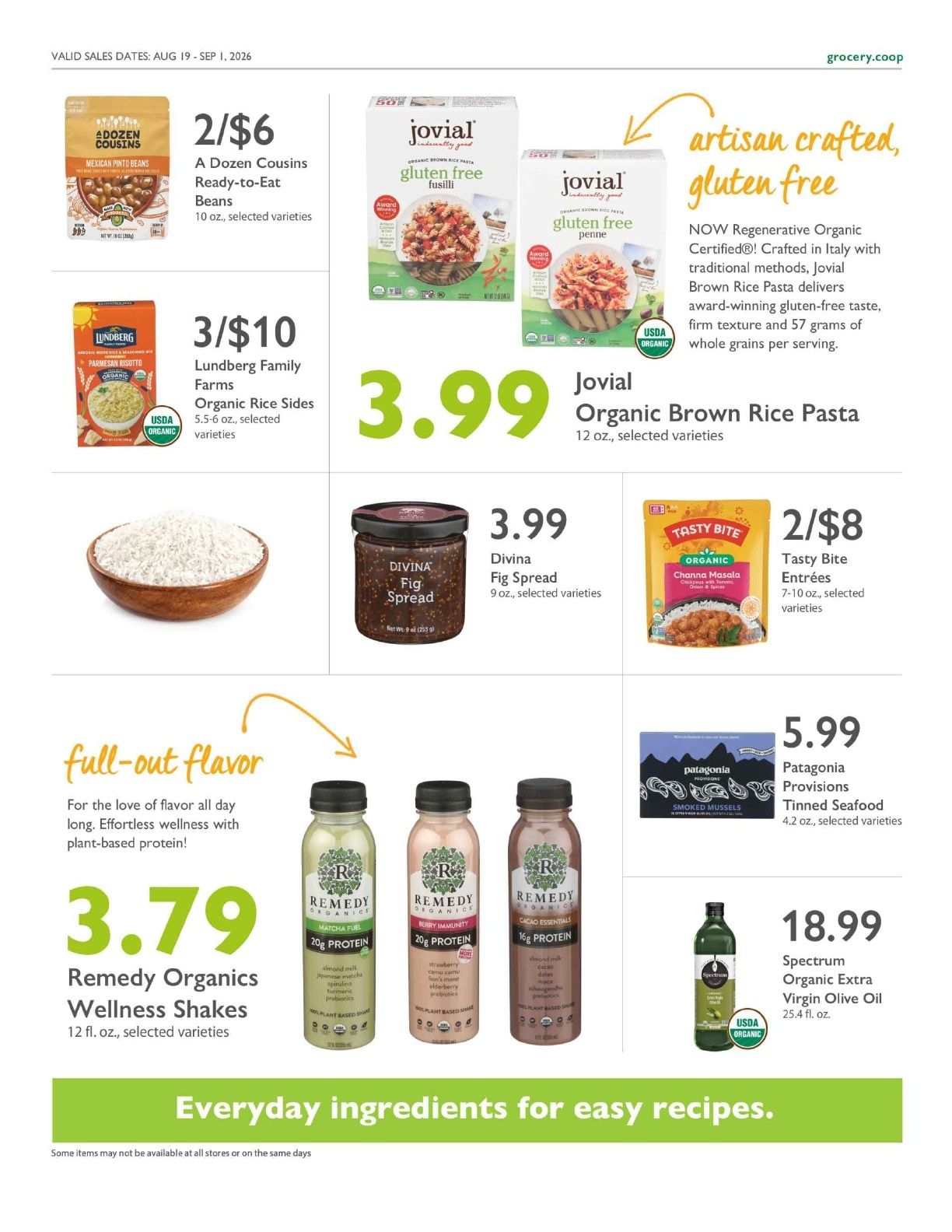 Sacramento Natural Foods Co-op Co+op Deals Weekly Ad August 19 - September 1, 2026