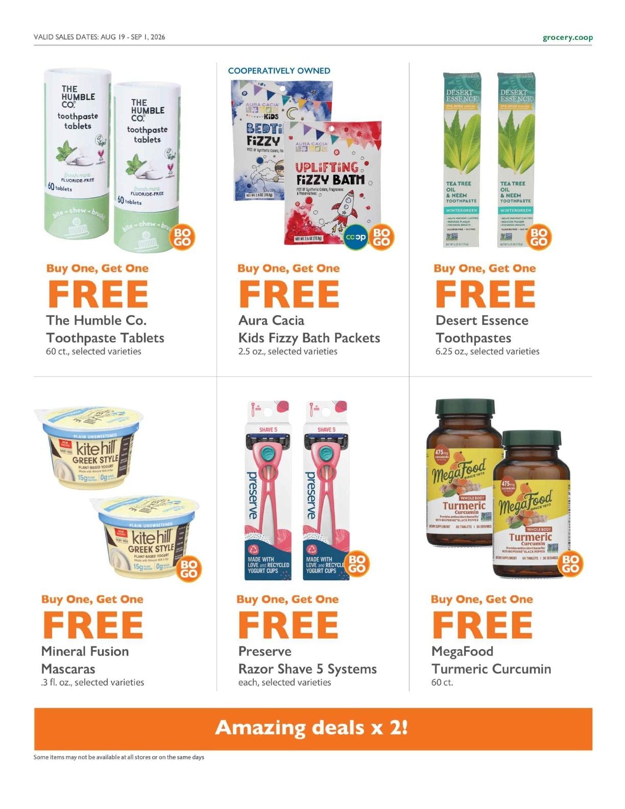 Sacramento Natural Foods Co-op Co+op Deals Weekly Ad August 19 - September 1, 2026
