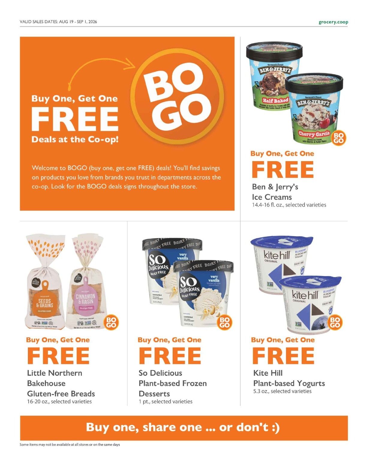 Sacramento Natural Foods Co-op Co+op Deals Weekly Ad August 19 - September 1, 2026