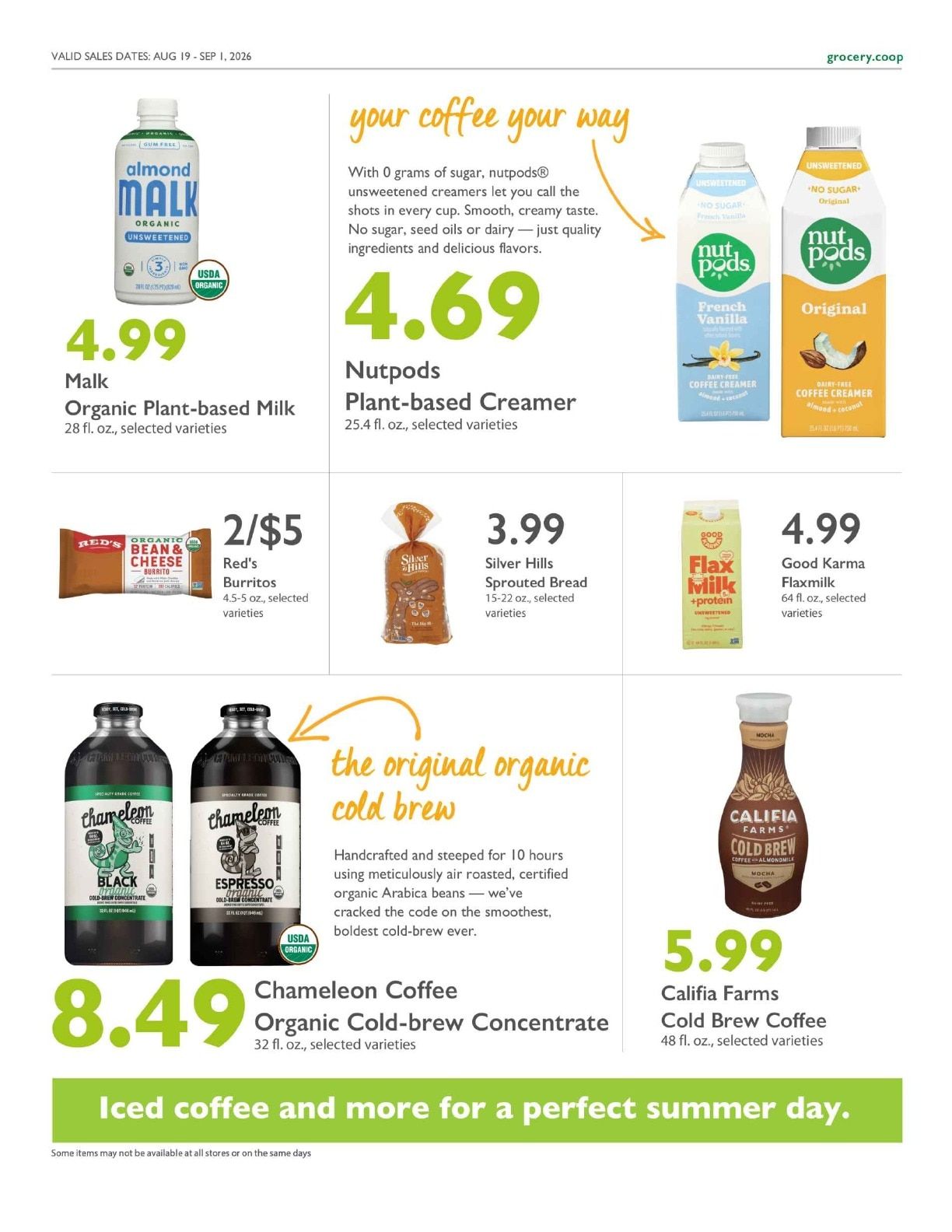 Sacramento Natural Foods Co-op Co+op Deals Weekly Ad August 19 - September 1, 2026