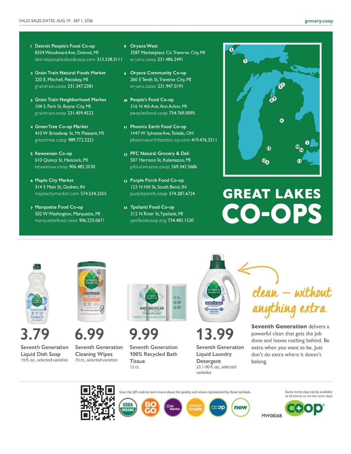 Detroit People's Food Co-op Co+op Deals Weekly Ad August 19 - September 1, 2026