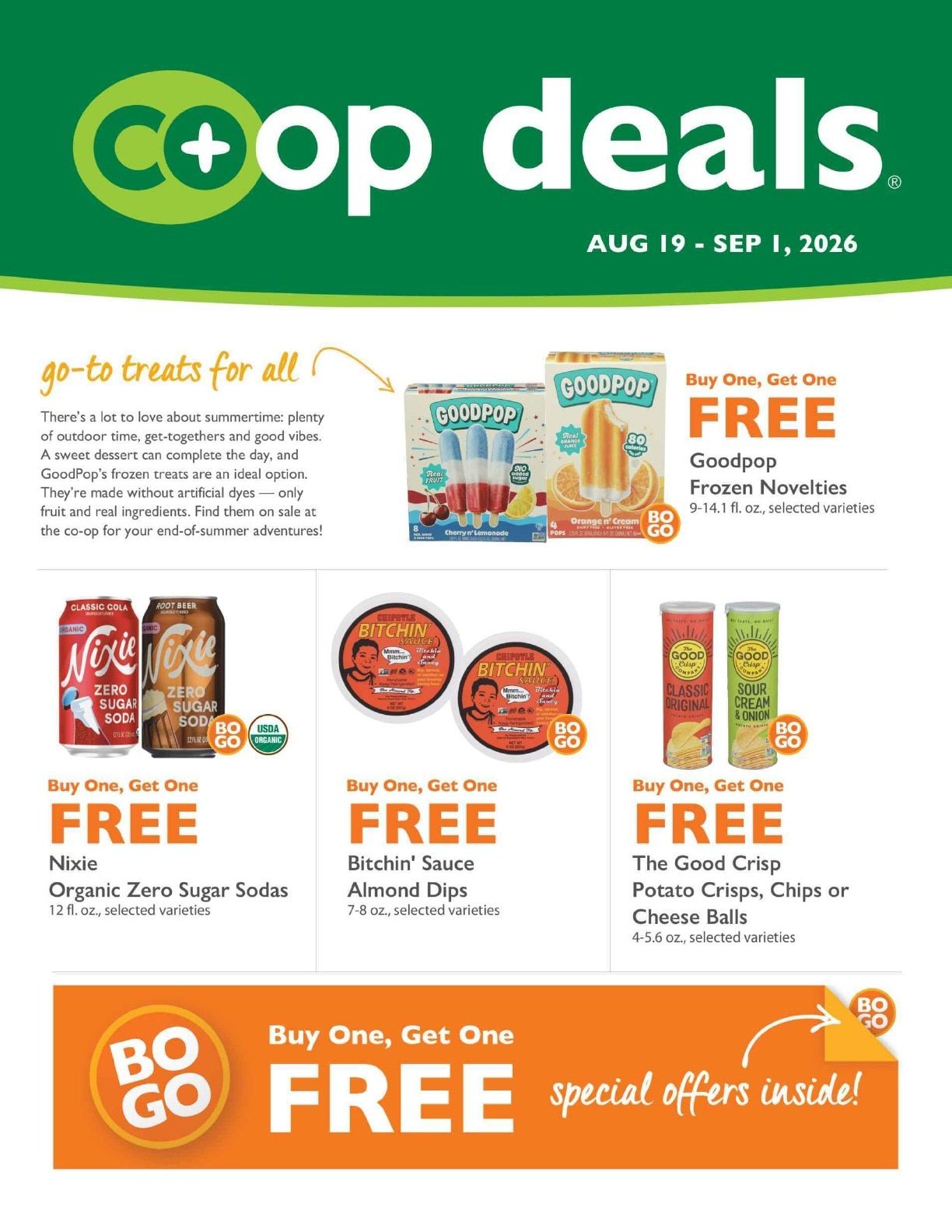 Abundance Food Co-op Co+op Deals Weekly Ad August 19 - September 1, 2026
