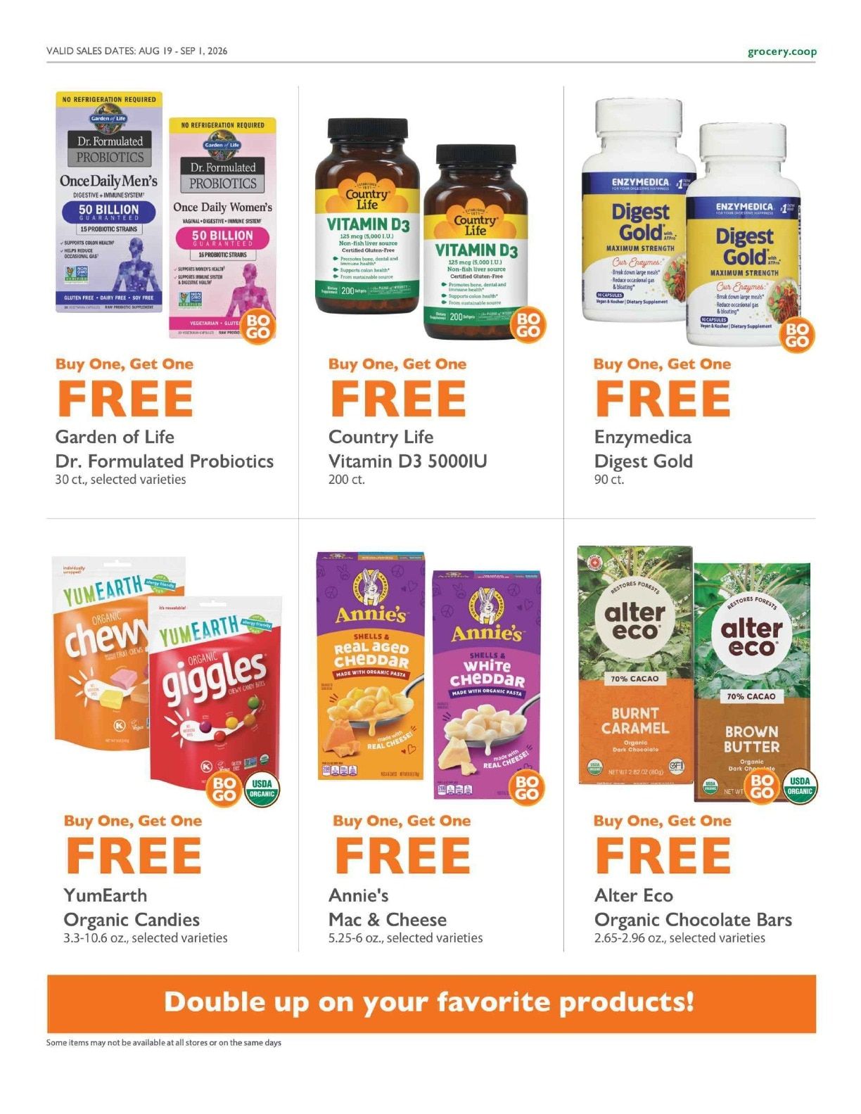 Abundance Food Co-op Co+op Deals Weekly Ad August 19 - September 1, 2026