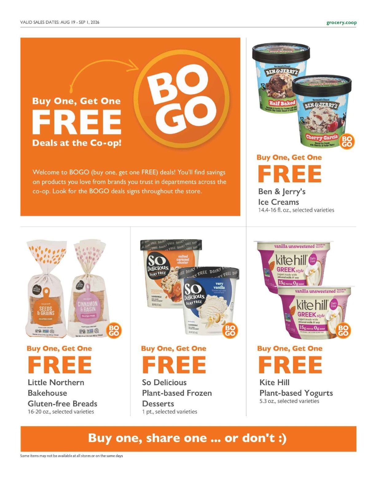 Abundance Food Co-op Co+op Deals Weekly Ad August 19 - September 1, 2026