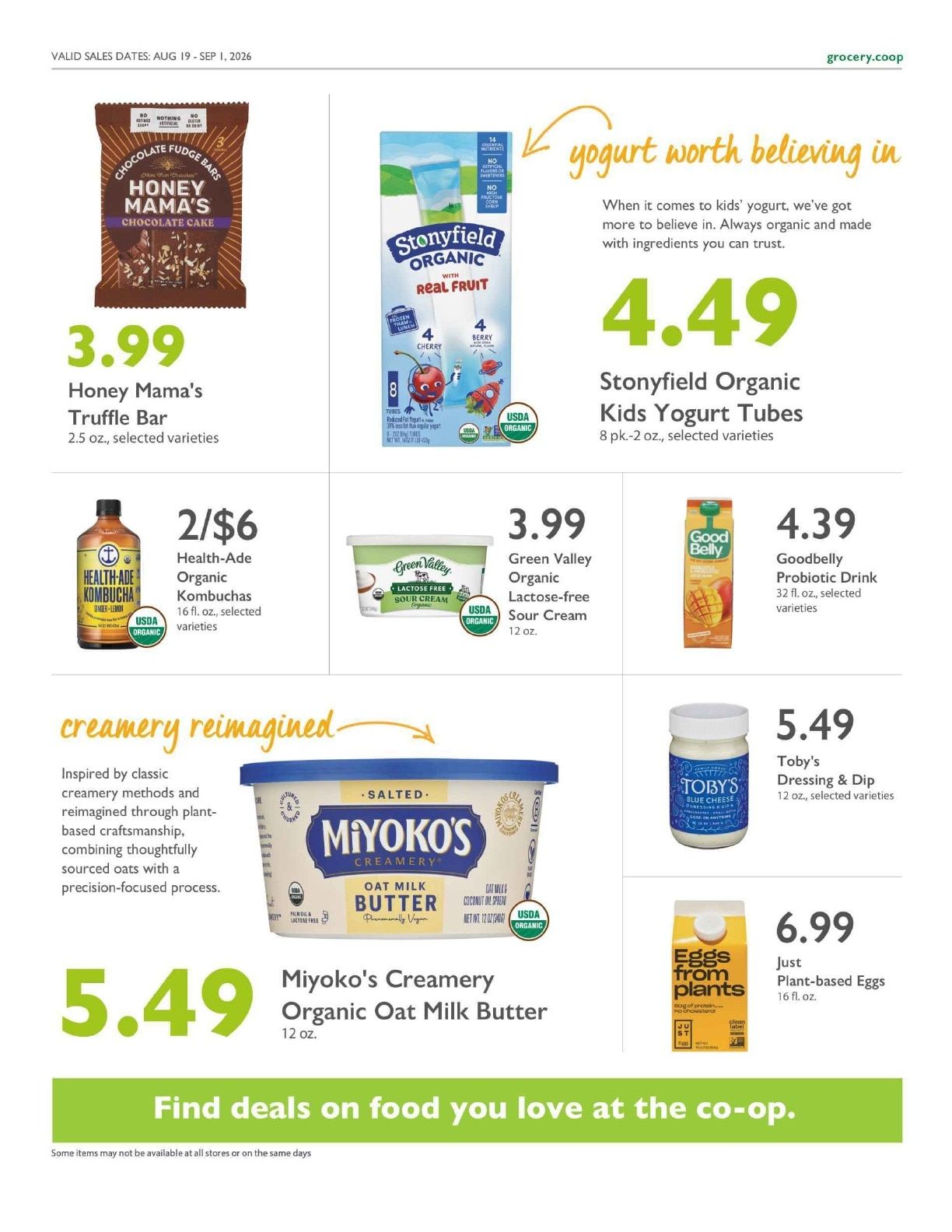 Abundance Food Co-op Co+op Deals Weekly Ad August 19 - September 1, 2026