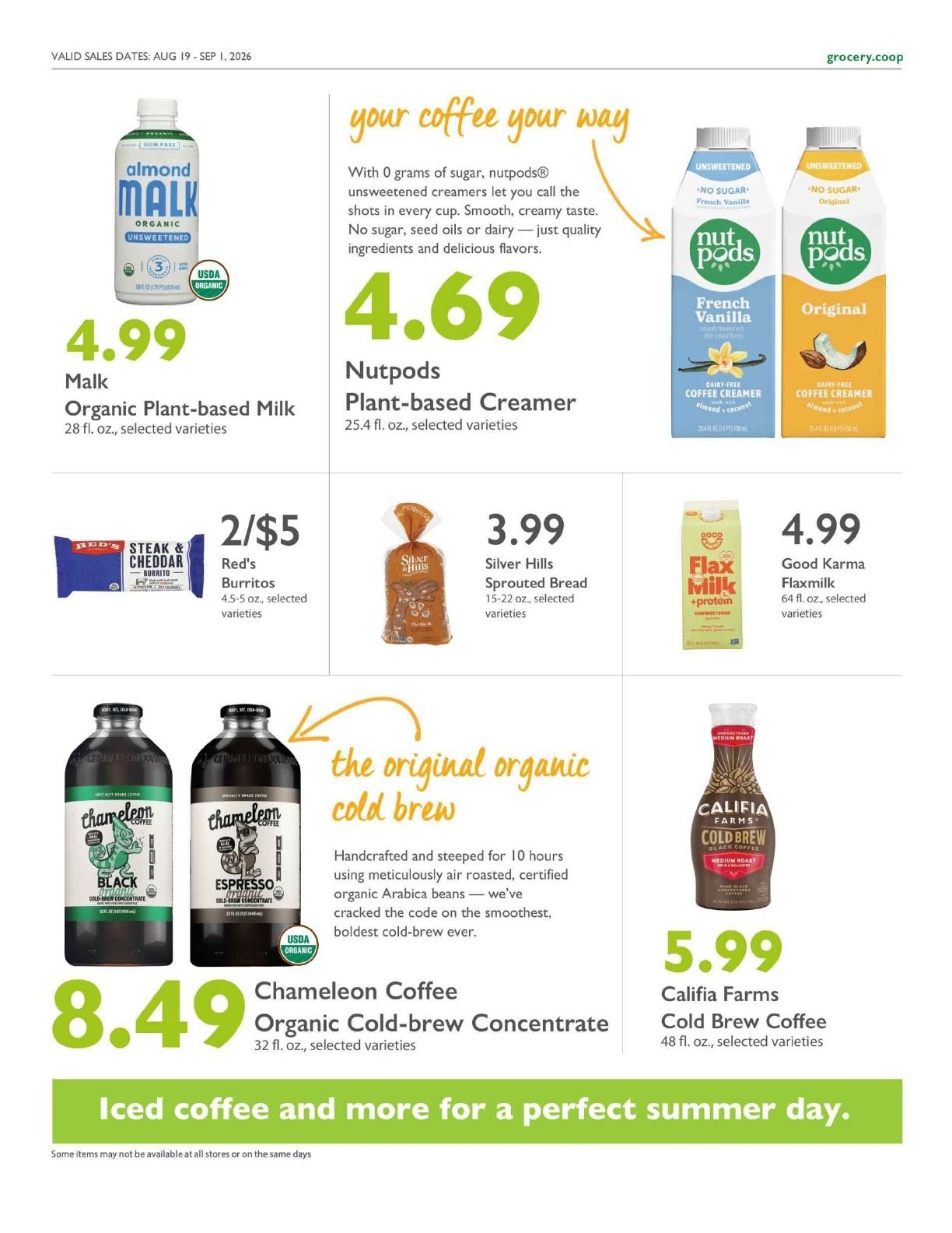 Abundance Food Co-op Co+op Deals Weekly Ad August 19 - September 1, 2026