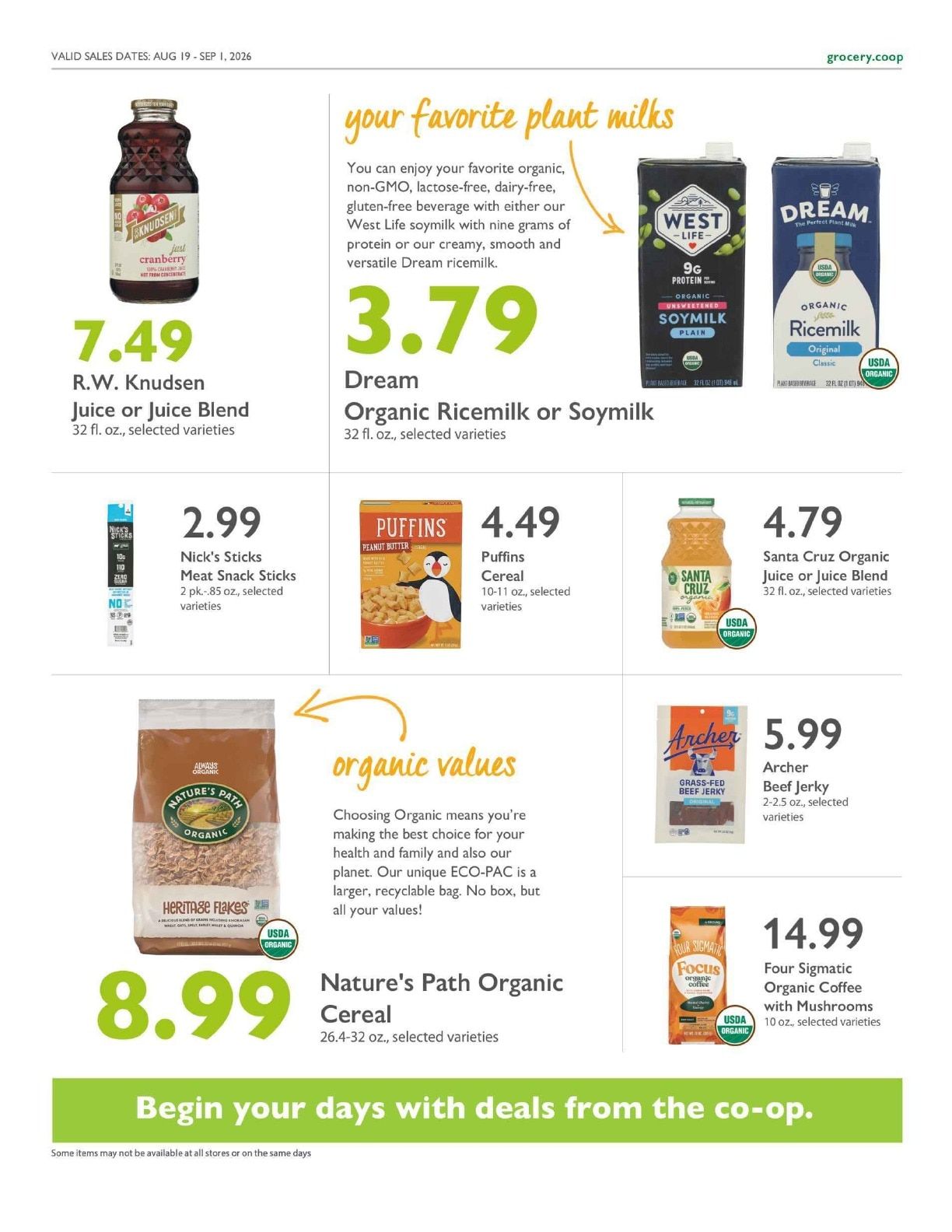 Community Food Co-op - Bozeman Co+op Deals Weekly Ad August 19 - September 1, 2026