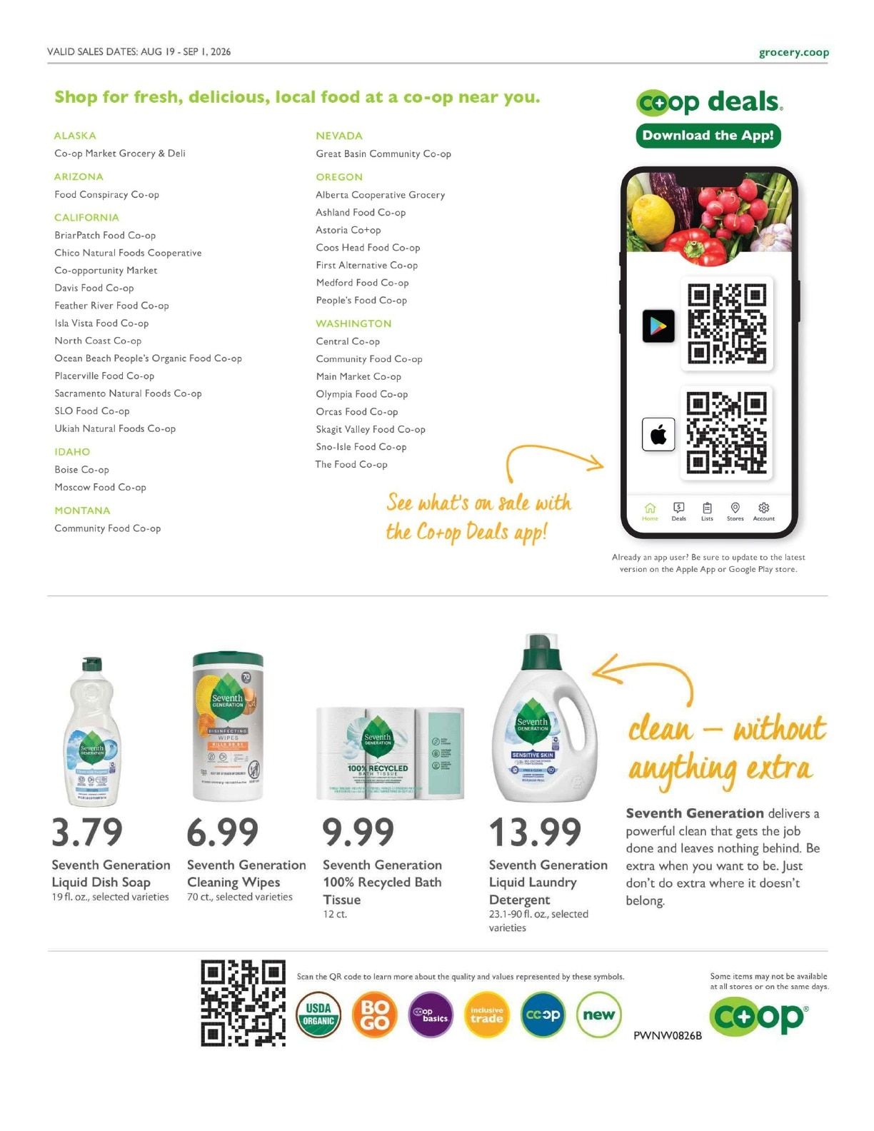 Community Food Co-op - Bozeman Co+op Deals Weekly Ad August 19 - September 1, 2026