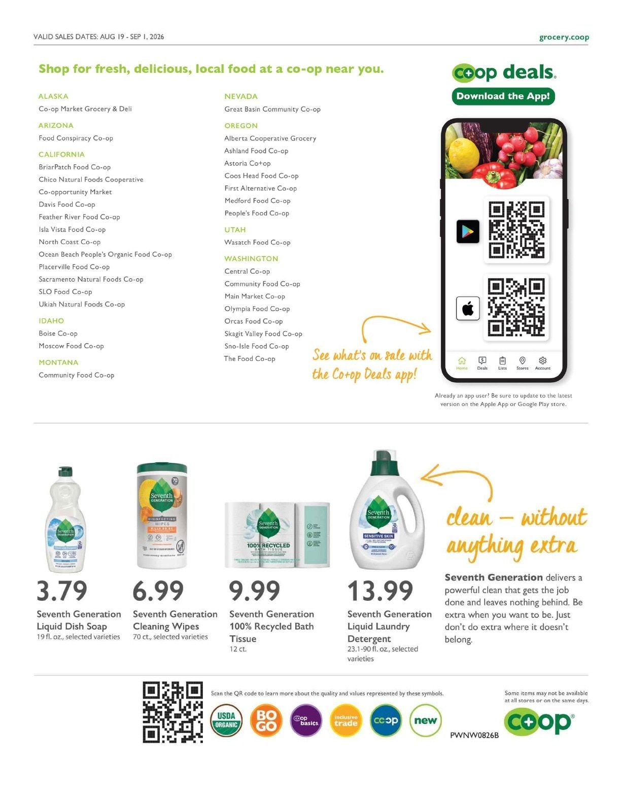 Central Co-op Co+op Deals Weekly Ad August 19 - September 1, 2026