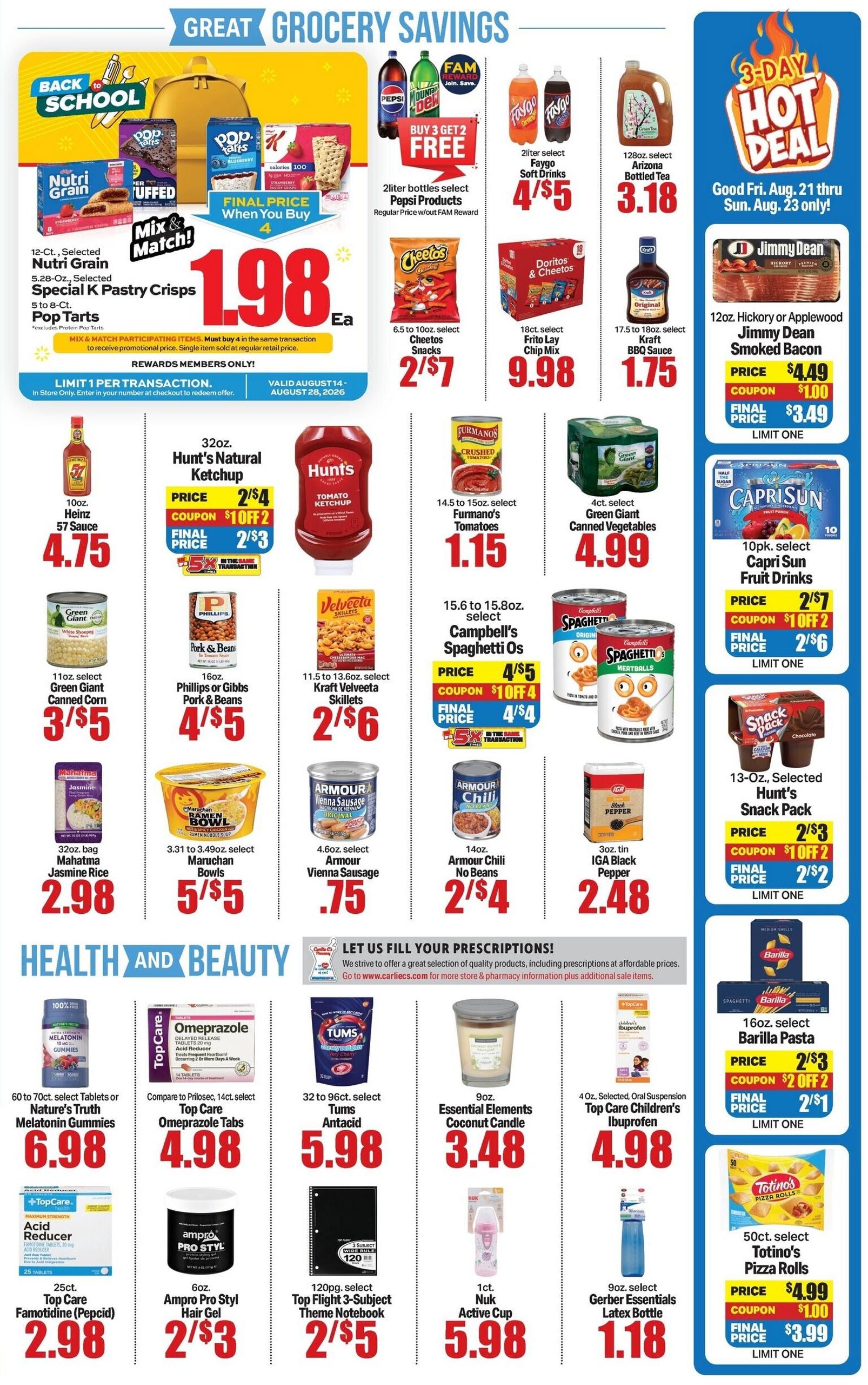 Carlie C's (Bennettsville–Rockingham Area, NC–SC) Weekly Ad August 19 - 25, 2026
