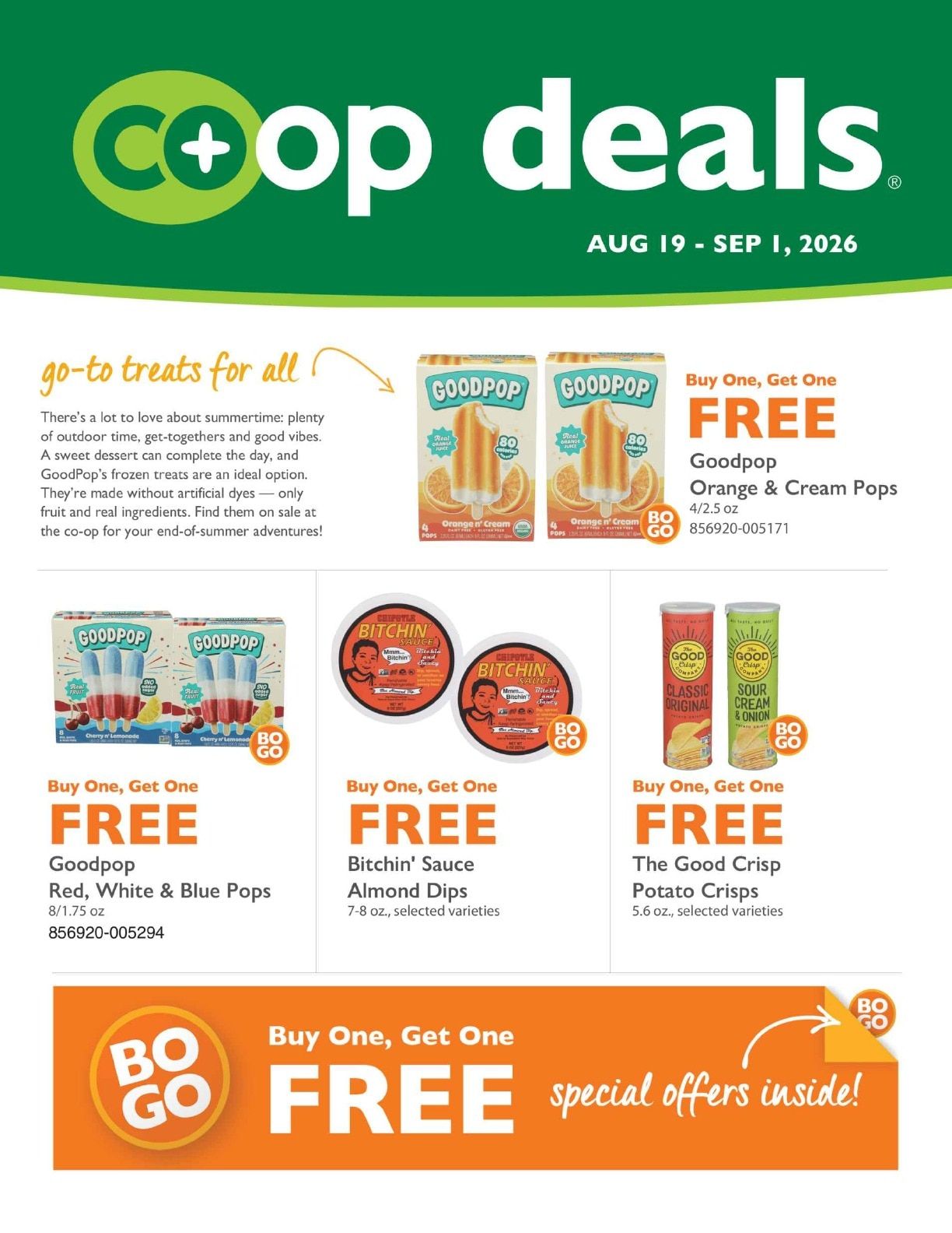Community Food Co-op - Bellingham Co+op Deals Weekly Ad August 19 - September 1, 2026