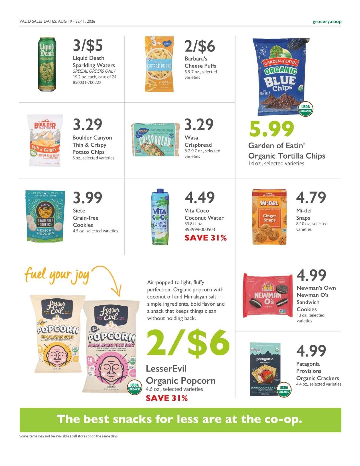 Community Food Co-op - Bellingham Co+op Deals Weekly Ad August 19 - September 1, 2026