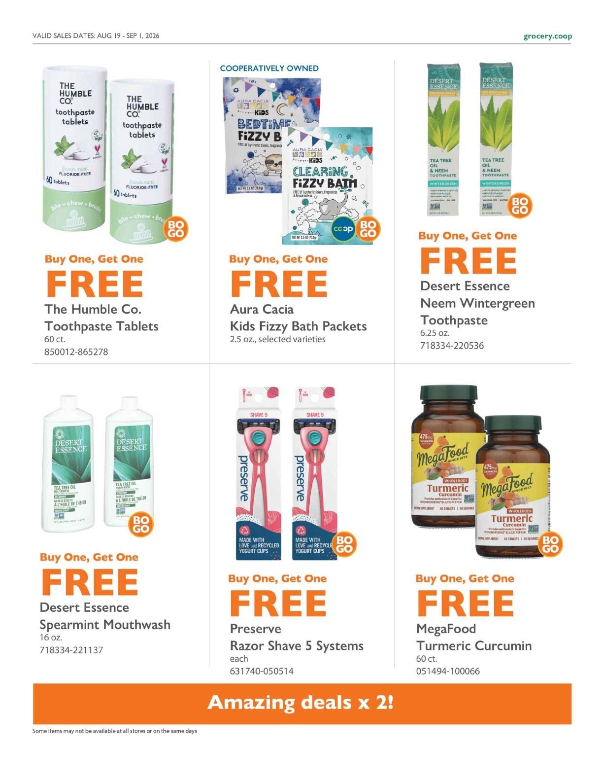 Community Food Co-op - Bellingham Co+op Deals Weekly Ad August 19 - September 1, 2026