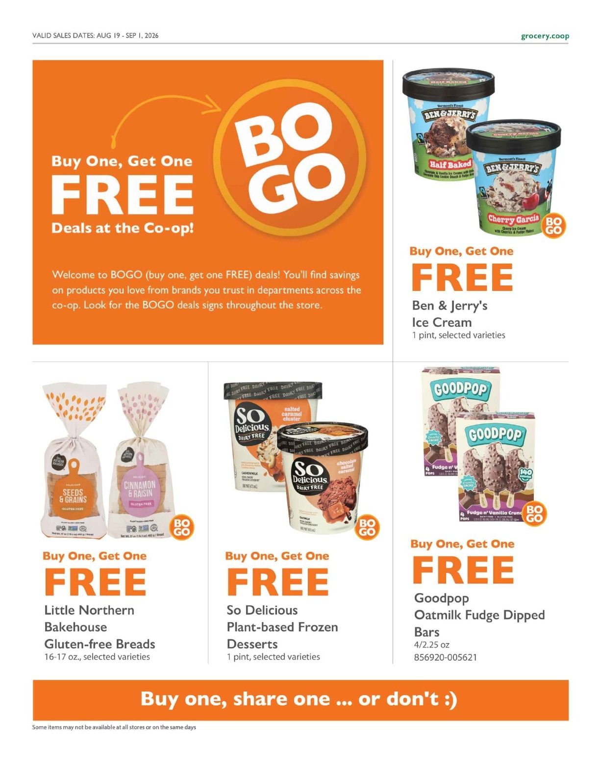 Community Food Co-op - Bellingham Co+op Deals Weekly Ad August 19 - September 1, 2026