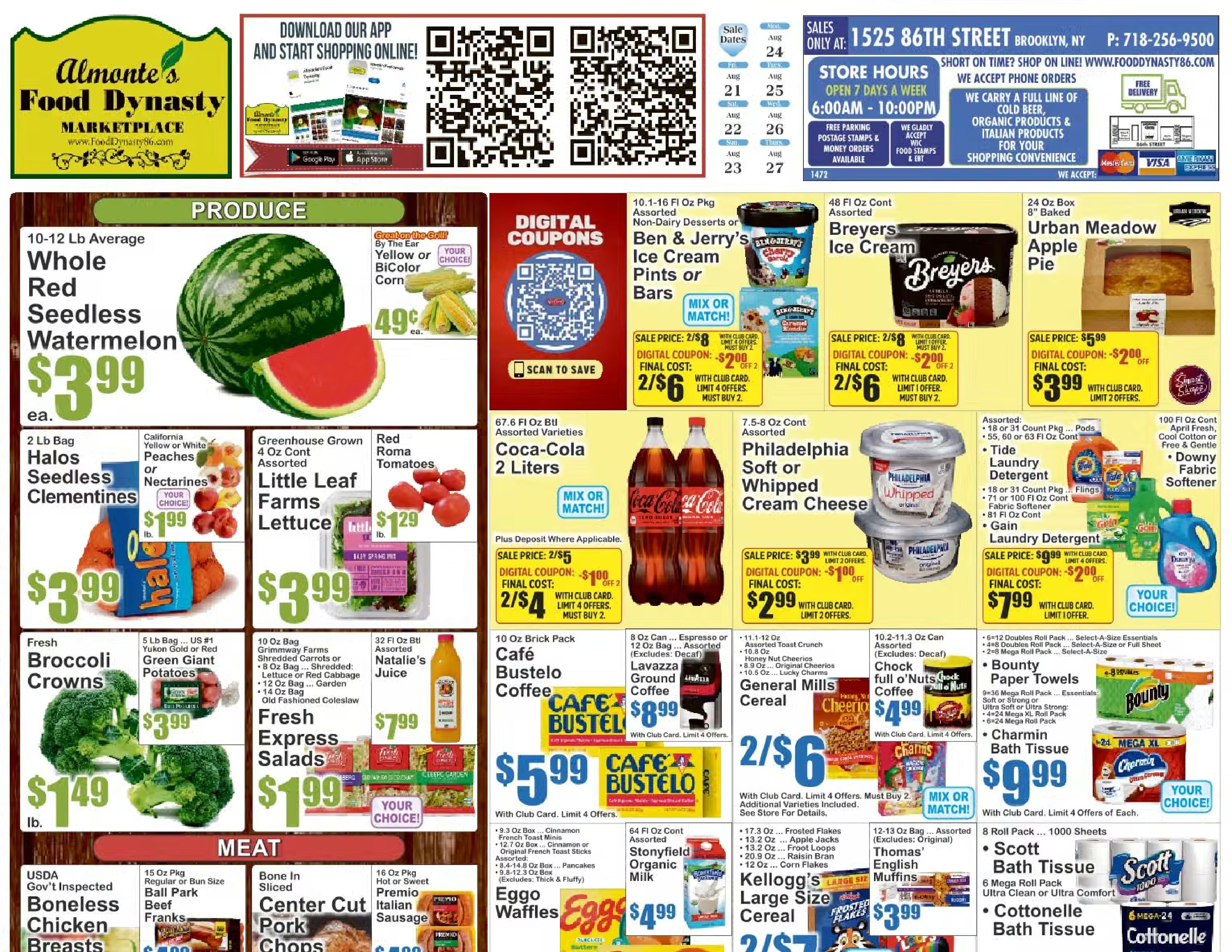 Almonte's Food Dynasty (1525 86th Street, Brooklyn, NY) Weekly Ad August 21 - 27, 2026