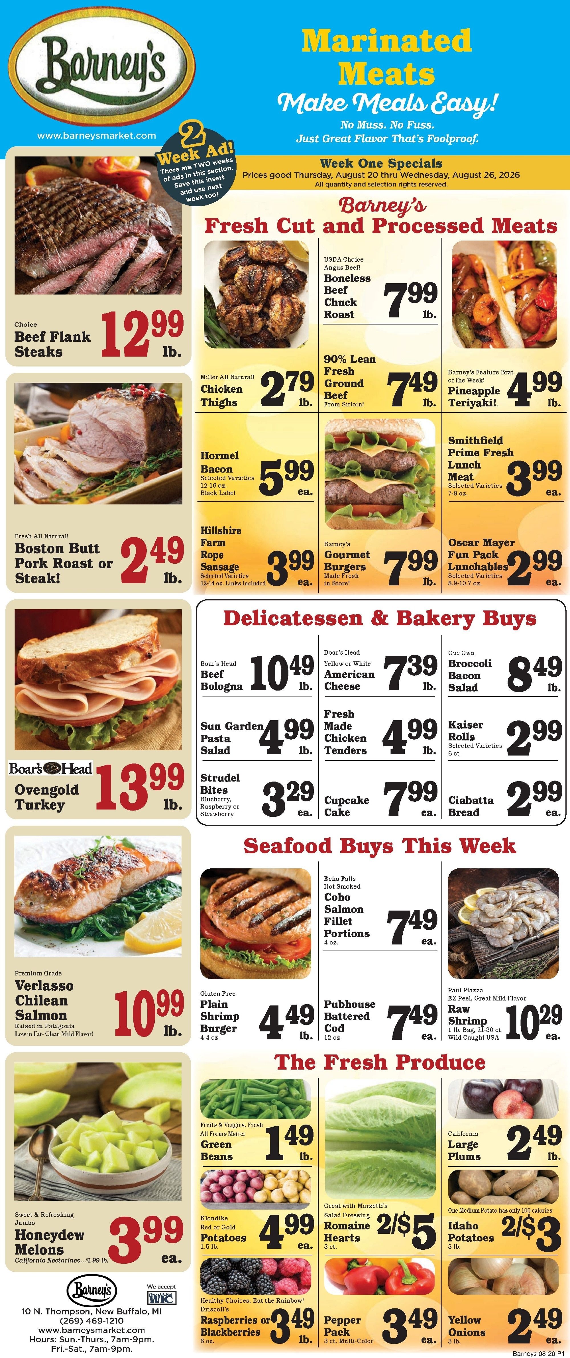 Barney's Market Weekly Ad August 20 - 26, 2026