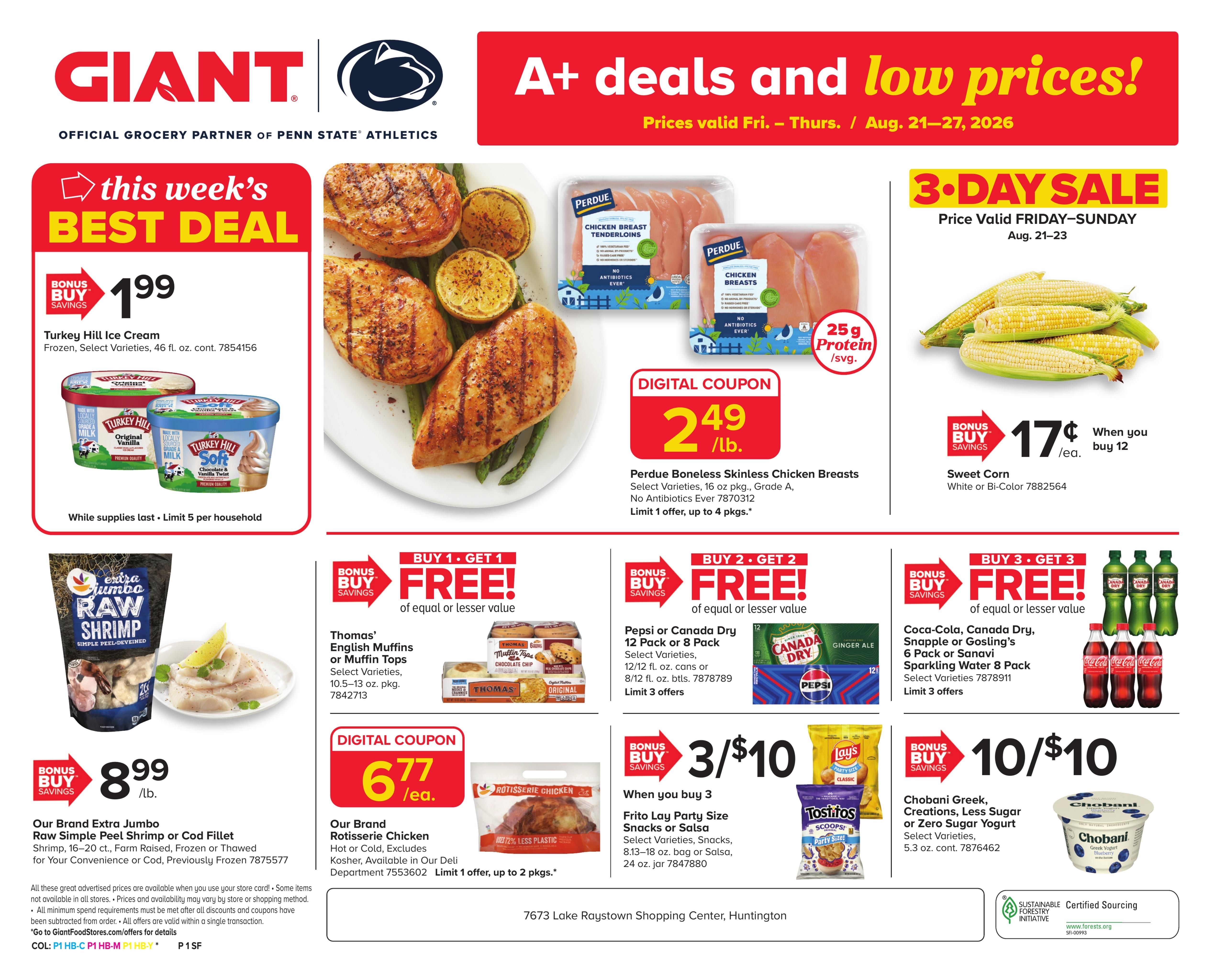 Giant Food Stores (Coalport–Orbisonia Area, PA) Weekly Ad August 21 - 27, 2026