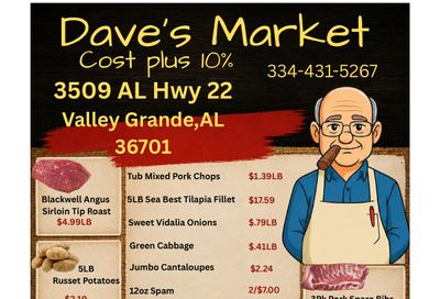 Dave's Market Valley Grande (3509 AL-22, Valley Grande, AL) Weekly Ad August 17 - 23, 2026