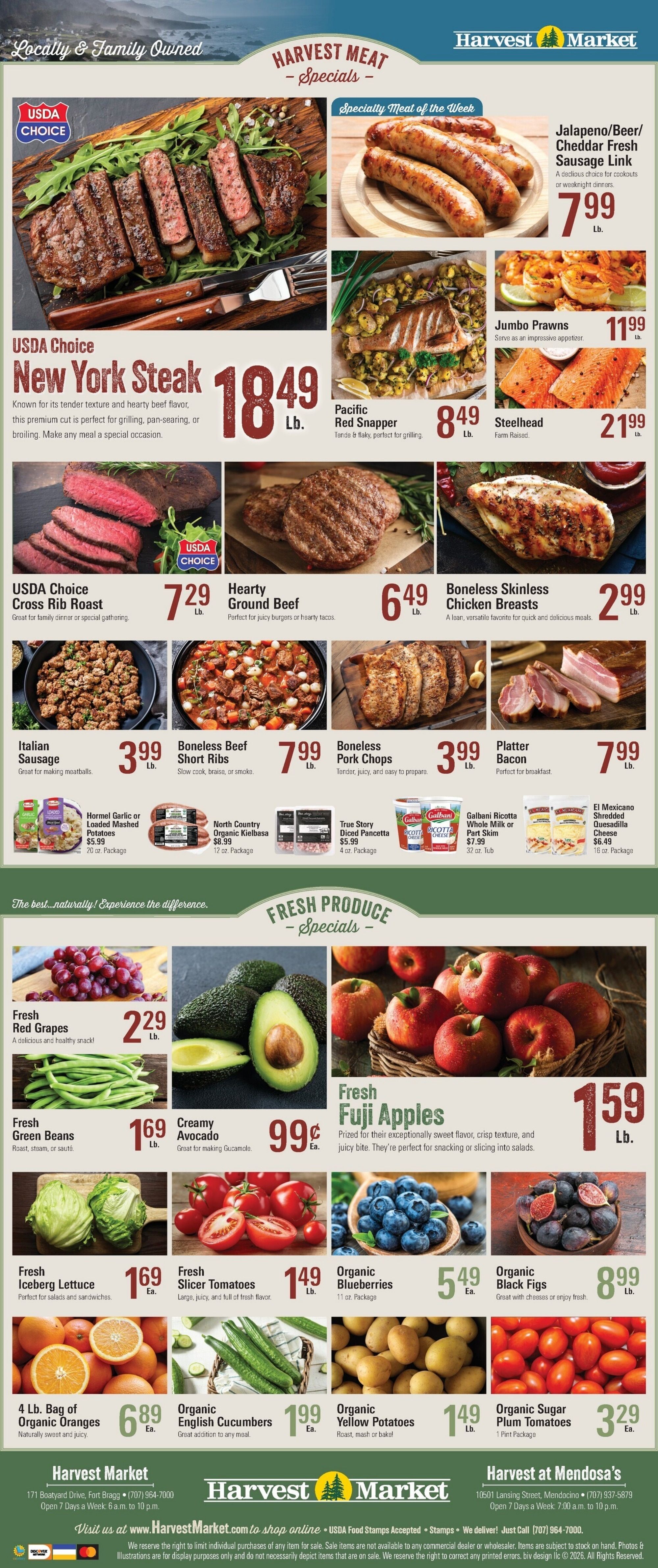 Harvest Market Fort Bragg Weekly Ad August 18 - 25, 2026