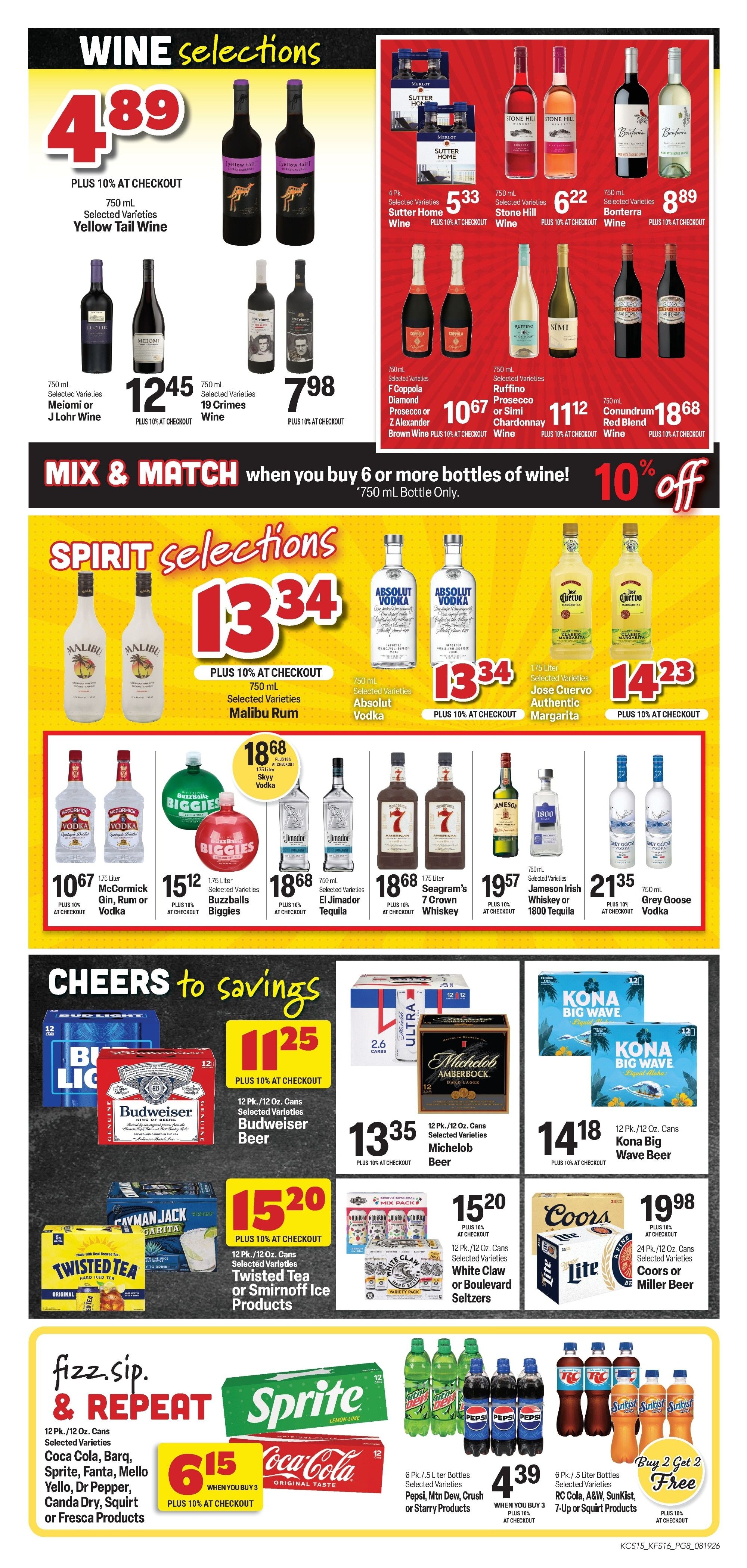 King Food Saver (Aurora and Cassville, MO) Weekly Ad August 19 - September 1, 2026