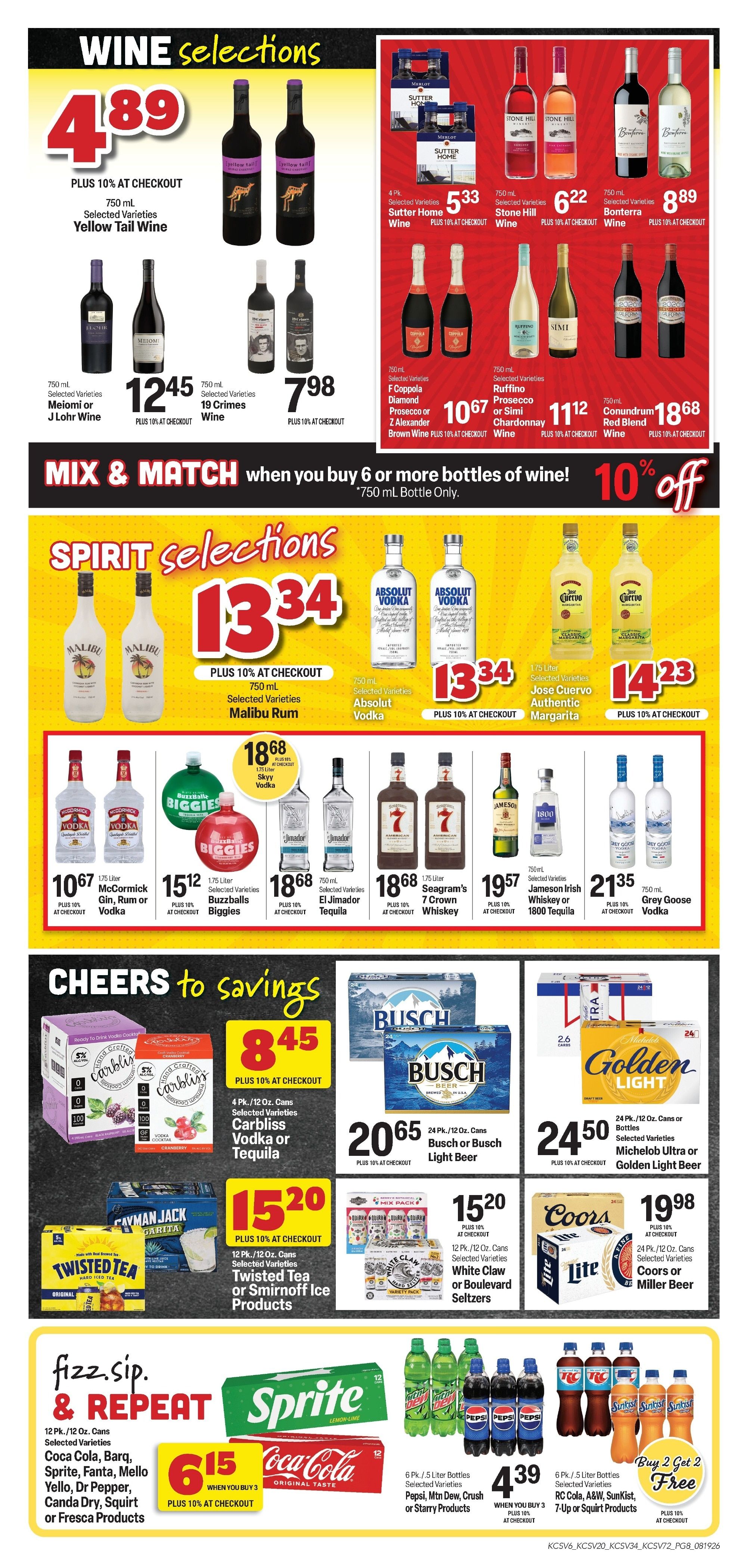 King Food Saver (Branson West and Springfield, MO) Weekly Ad August 19 - September 1, 2026