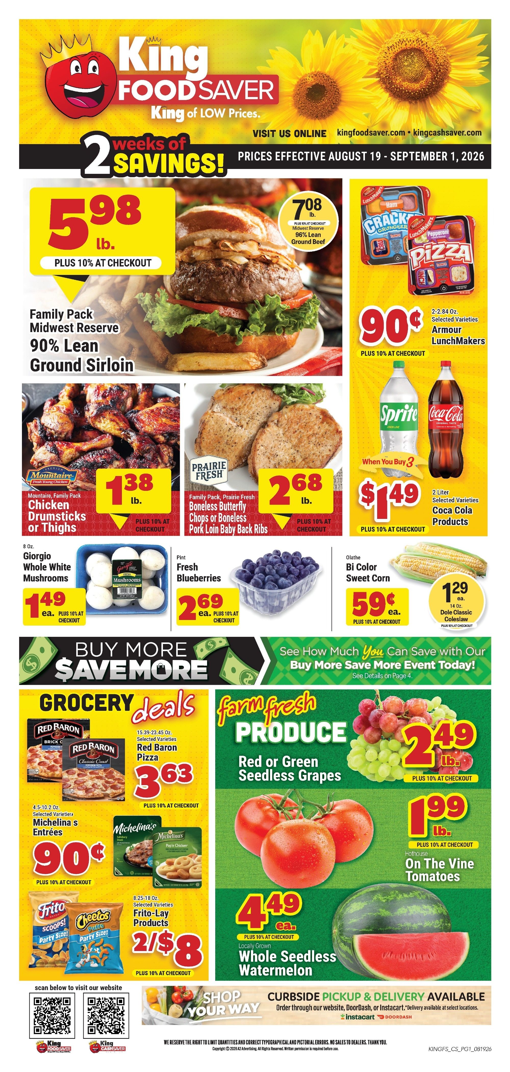 King Food Saver (Coffeyville, KS) Weekly Ad August 19 - September 1, 2026