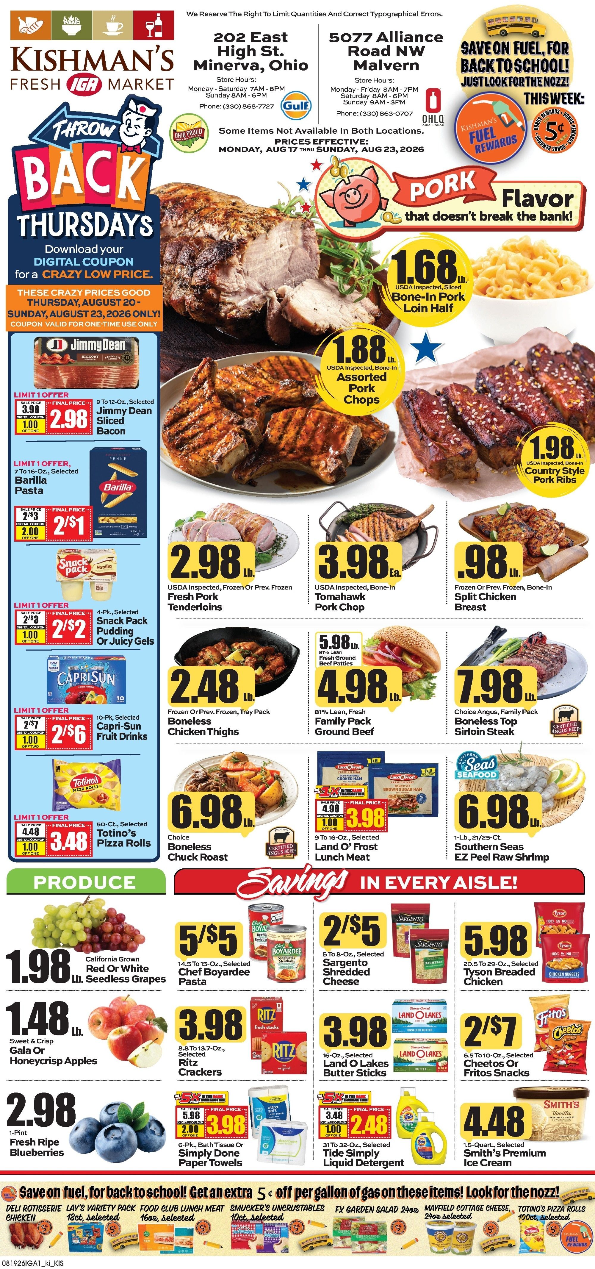 Kishman's IGA Weekly Ad August 17 - 23, 2026