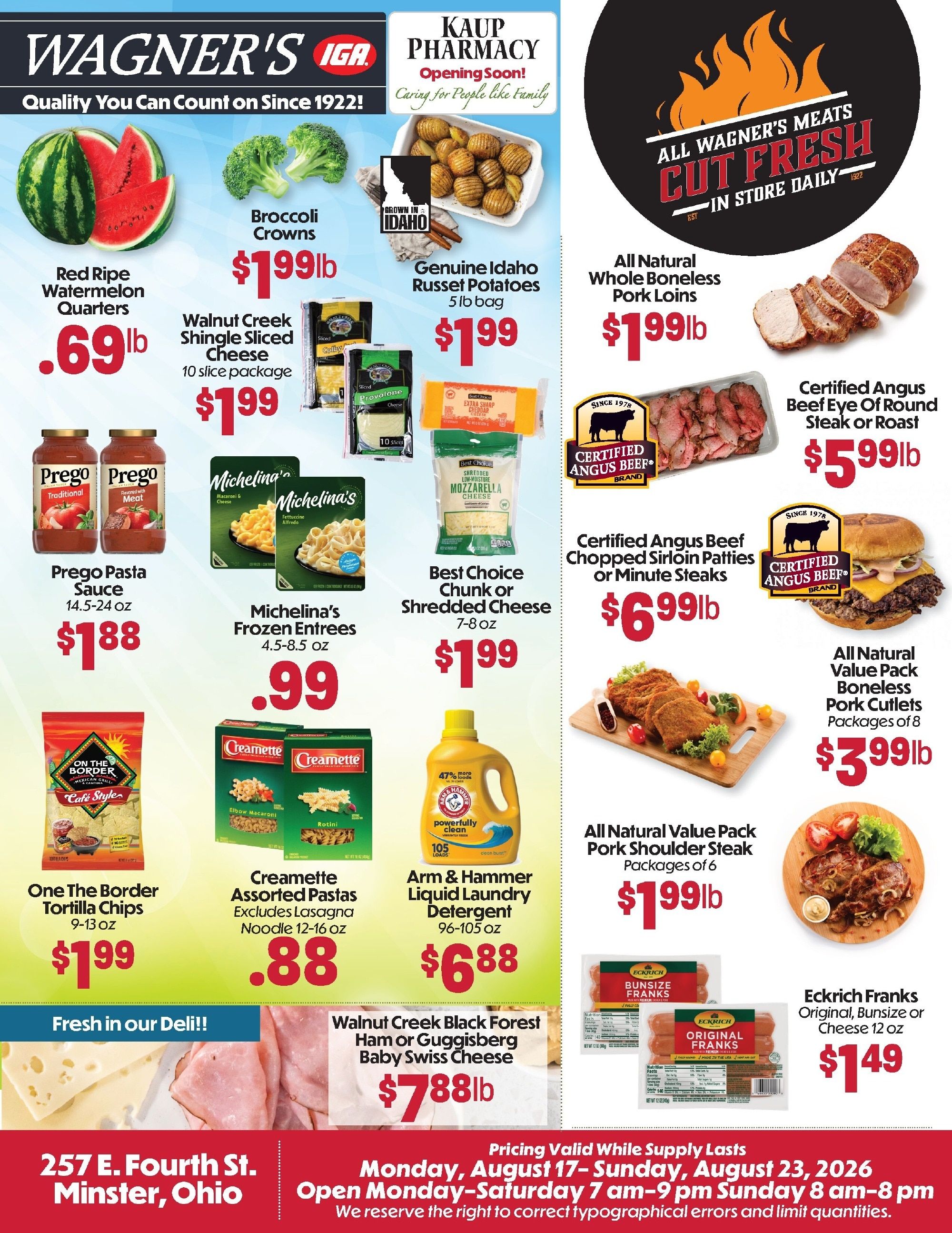 Wagner's IGA Weekly Ad August 17 - 23, 2026