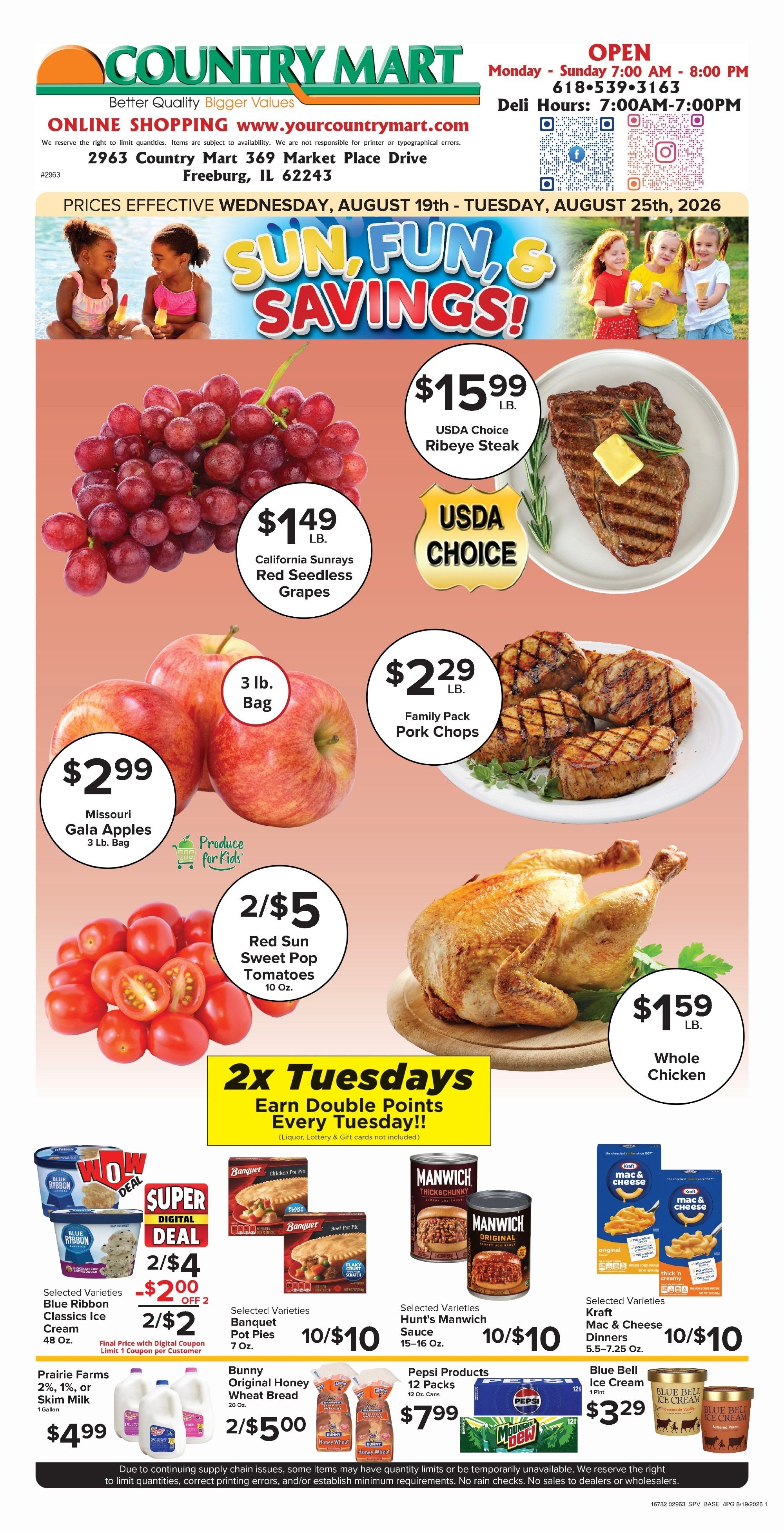 Your Country Mart Weekly Ad August 19 - 25, 2026